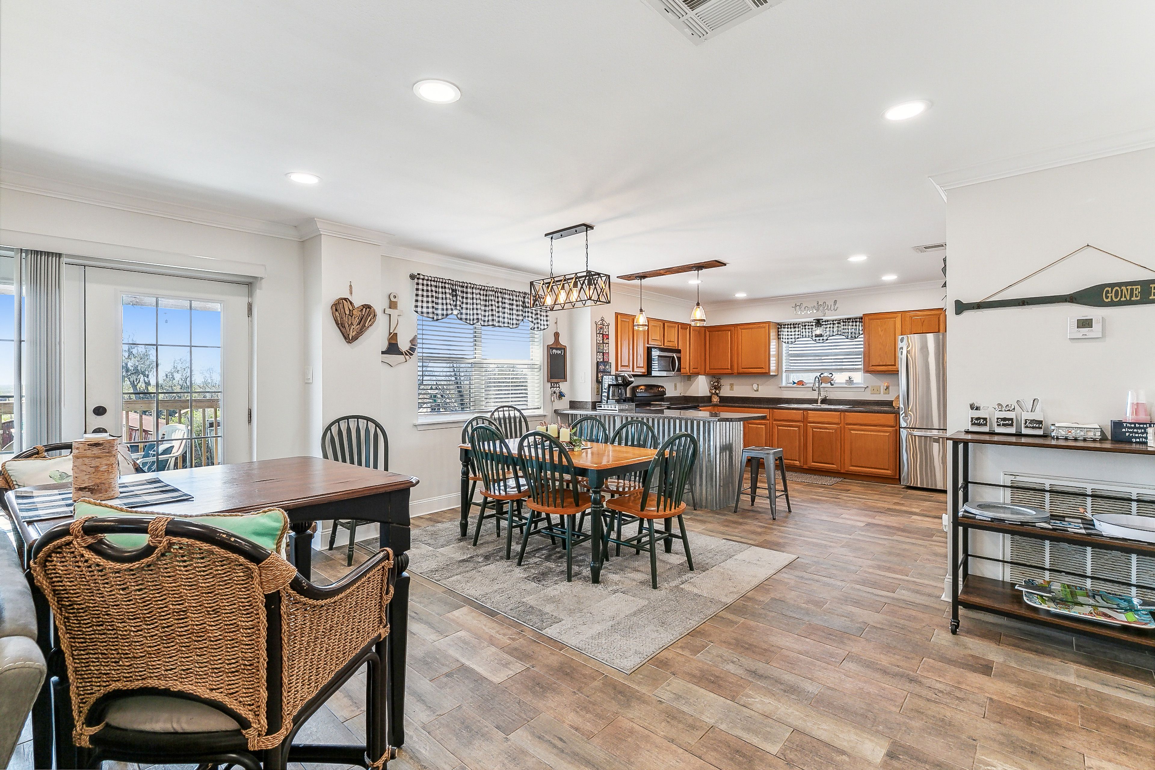 Dining Area | 2 Dining Tables | Dishware/Flatware | Breakfast Bar