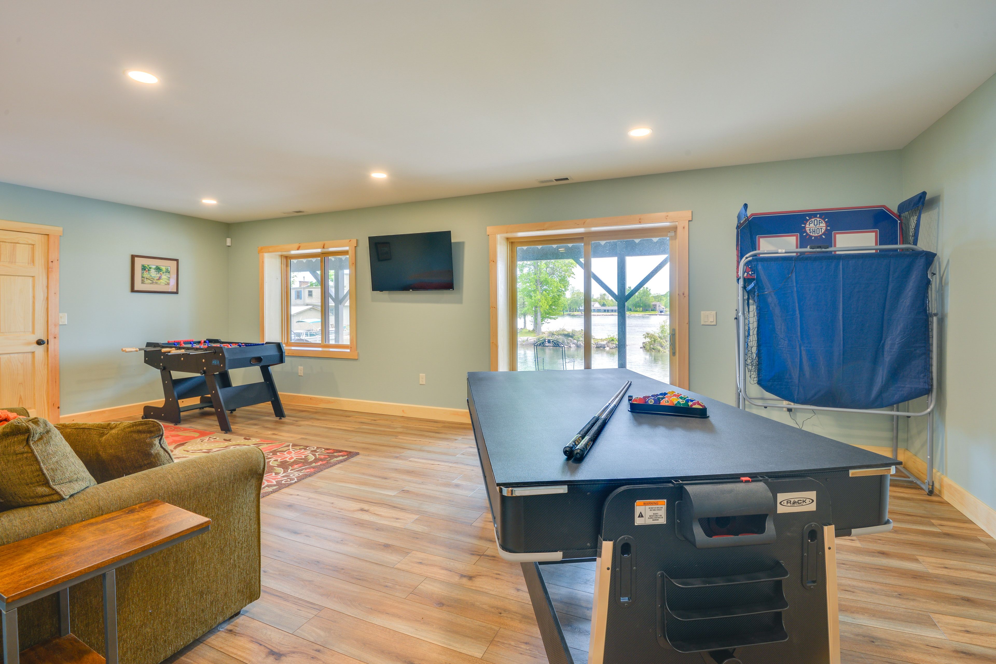 Game Room | Lower Level | Pool Table | Foosball Table | 2 Sleeper Sofas