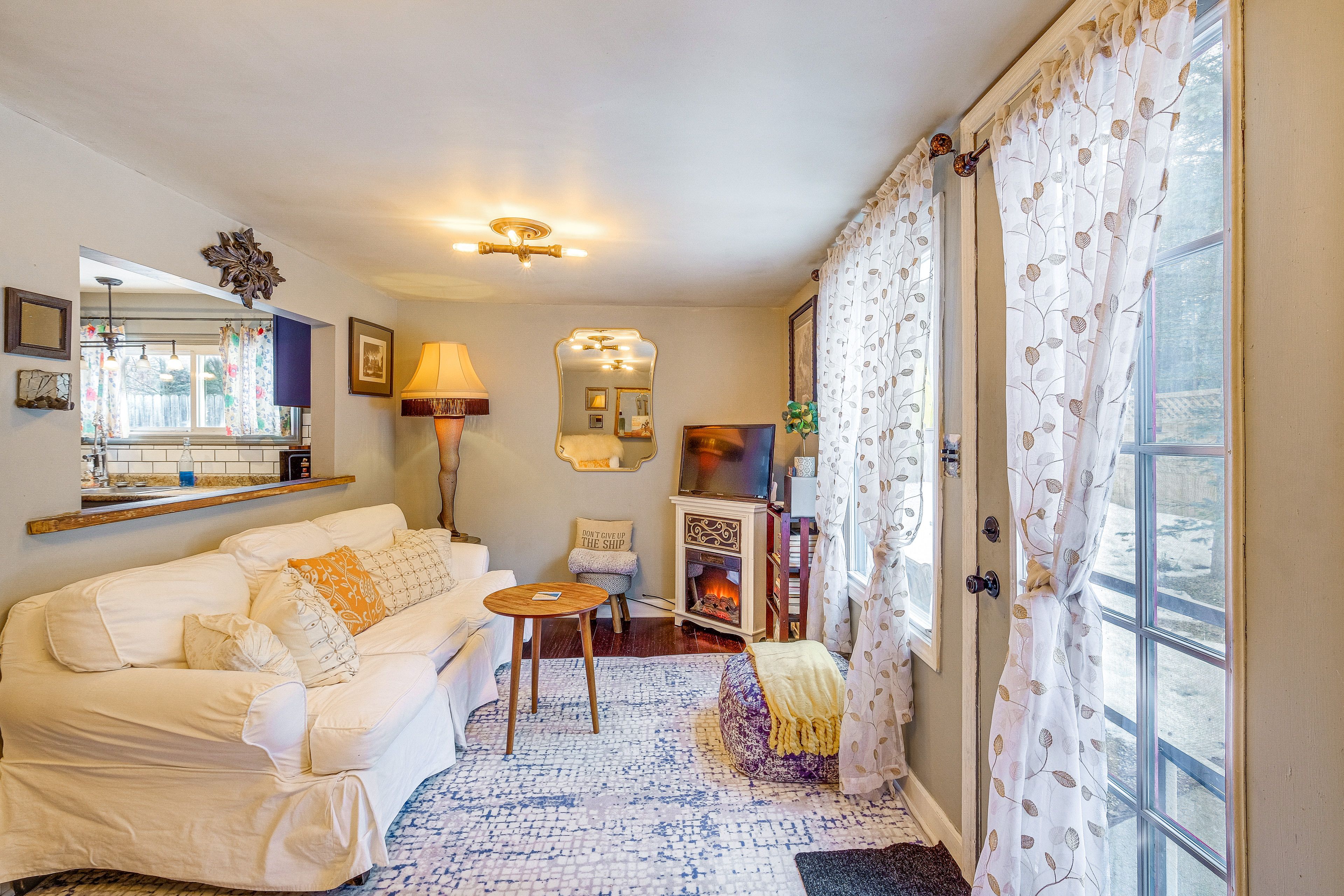 Living Room | Flat-Screen TV | Electric Fireplace