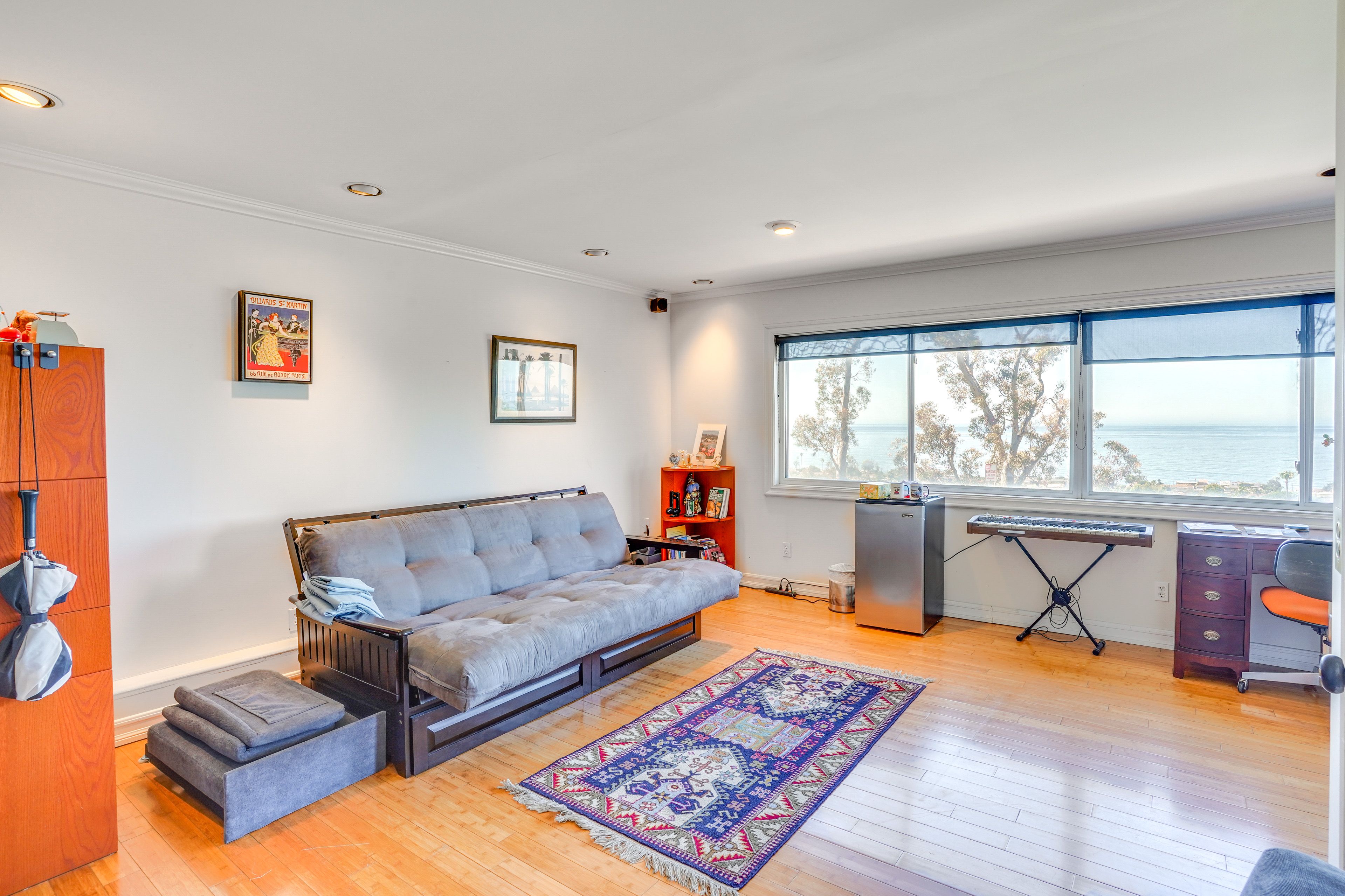 Bedroom 2 | Queen Futon | Twin Sleeper Chair | Linens Provided | Window A/C Unit