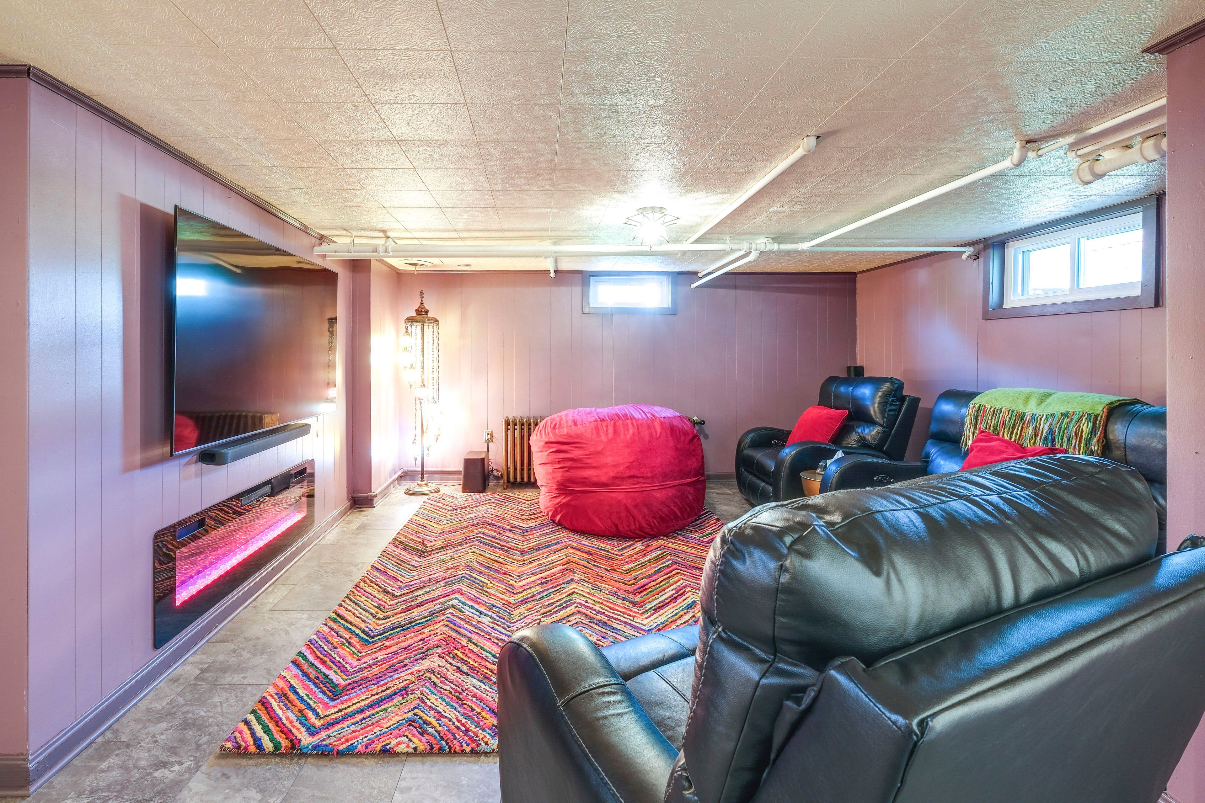 Home Theater | Smart TV | Electric Fireplace | 1st Floor