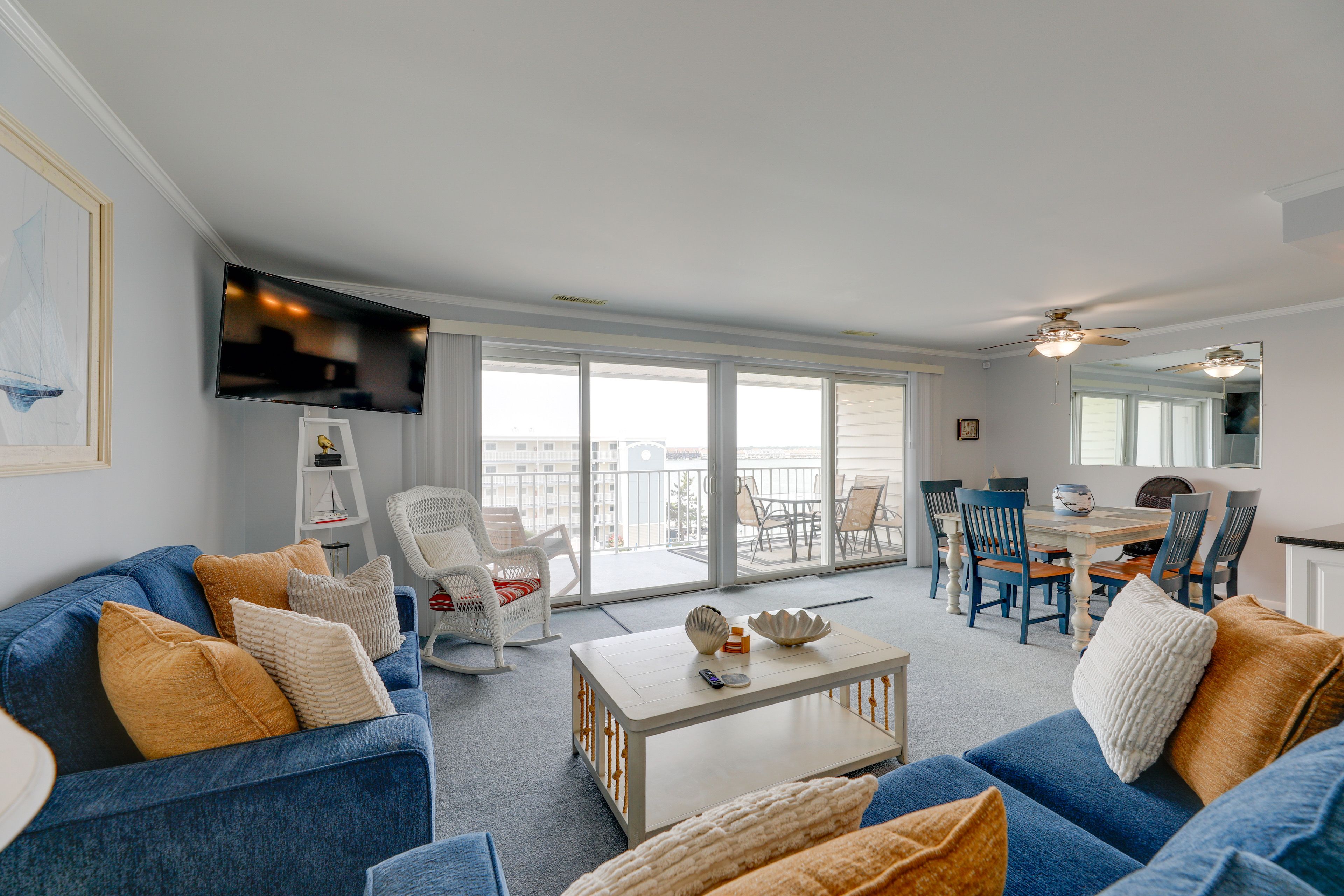Living Room | Single-Story Condo | Elevator Access | Central A/C & Heating