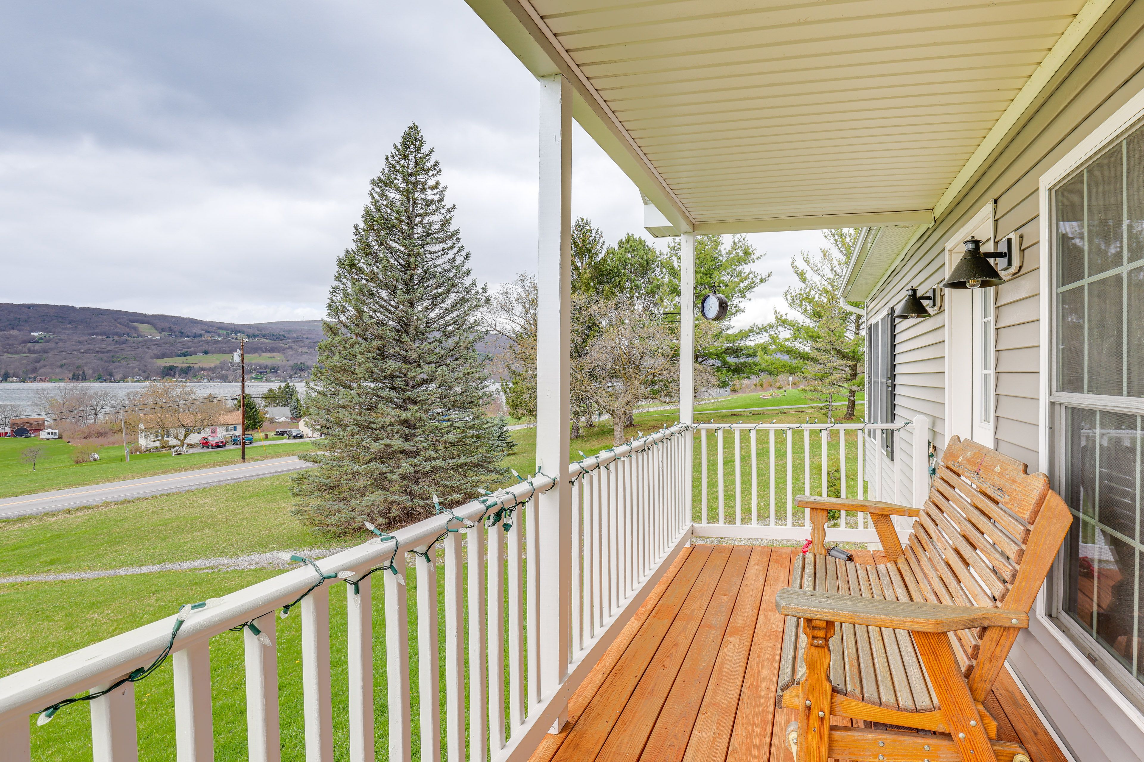 Porch | Outdoor Seating | Lake Ontario & Mountain Views