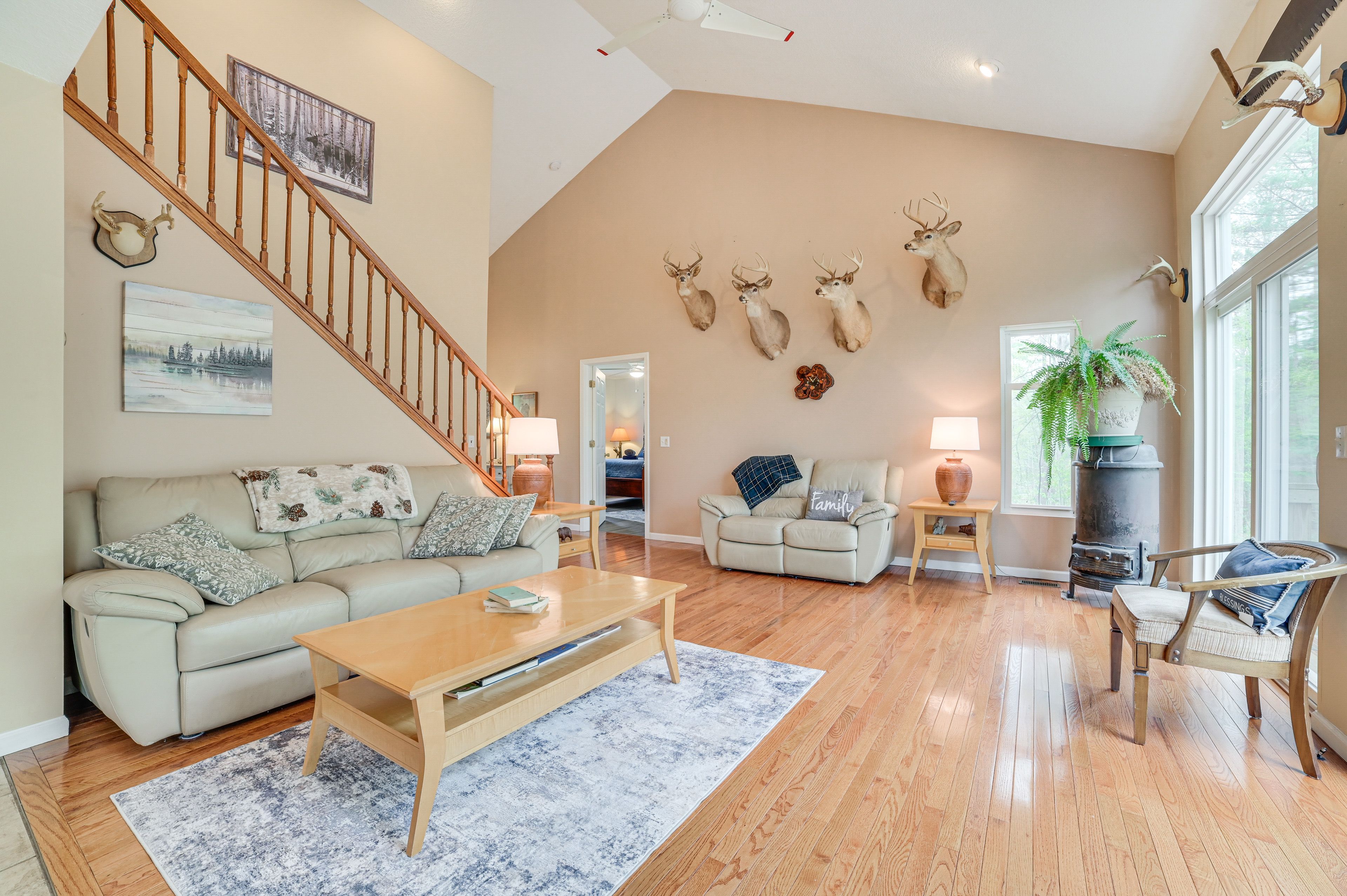 Living Room | 1st Floor | Flat-Screen TV | DVD Player & VCR | Central Heating