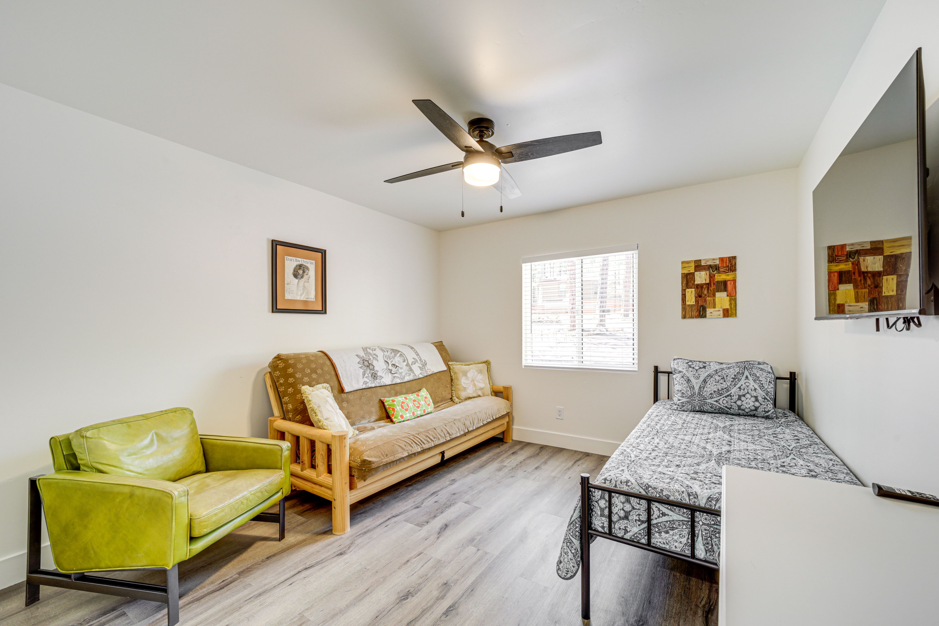 Bedroom 3 | Twin Bed | Queen Futon | Flat-Screen TV