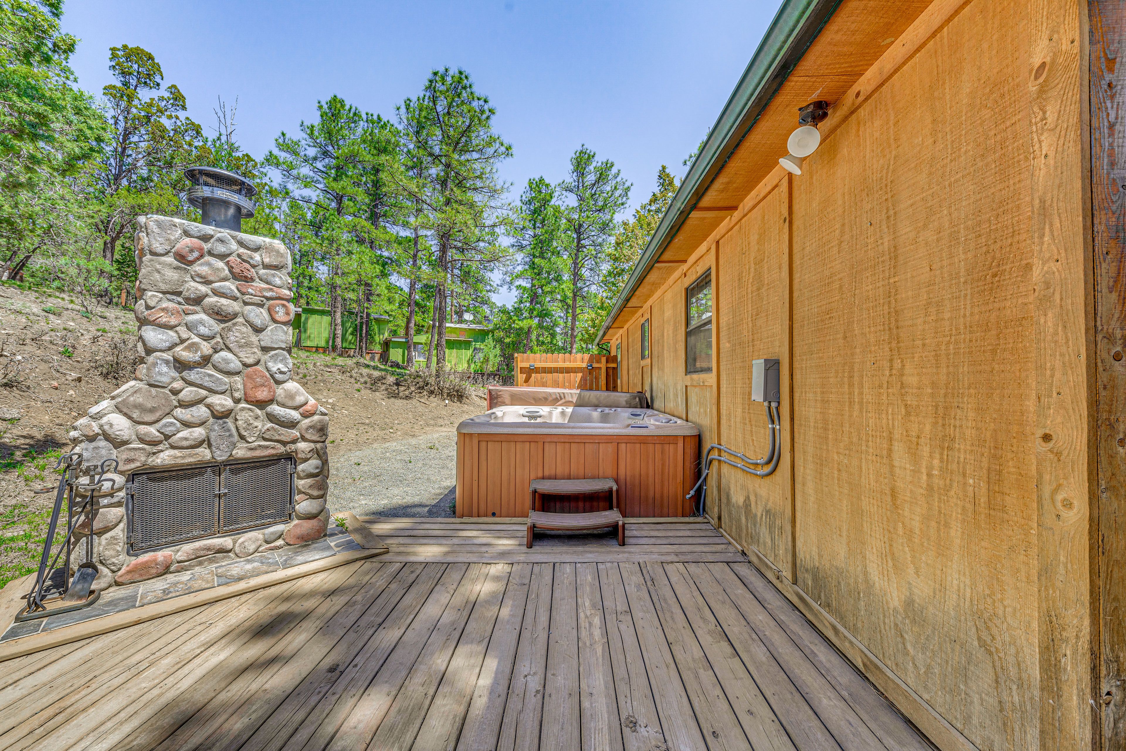Deck | Private Hot Tub | Outdoor Fireplace Not Available