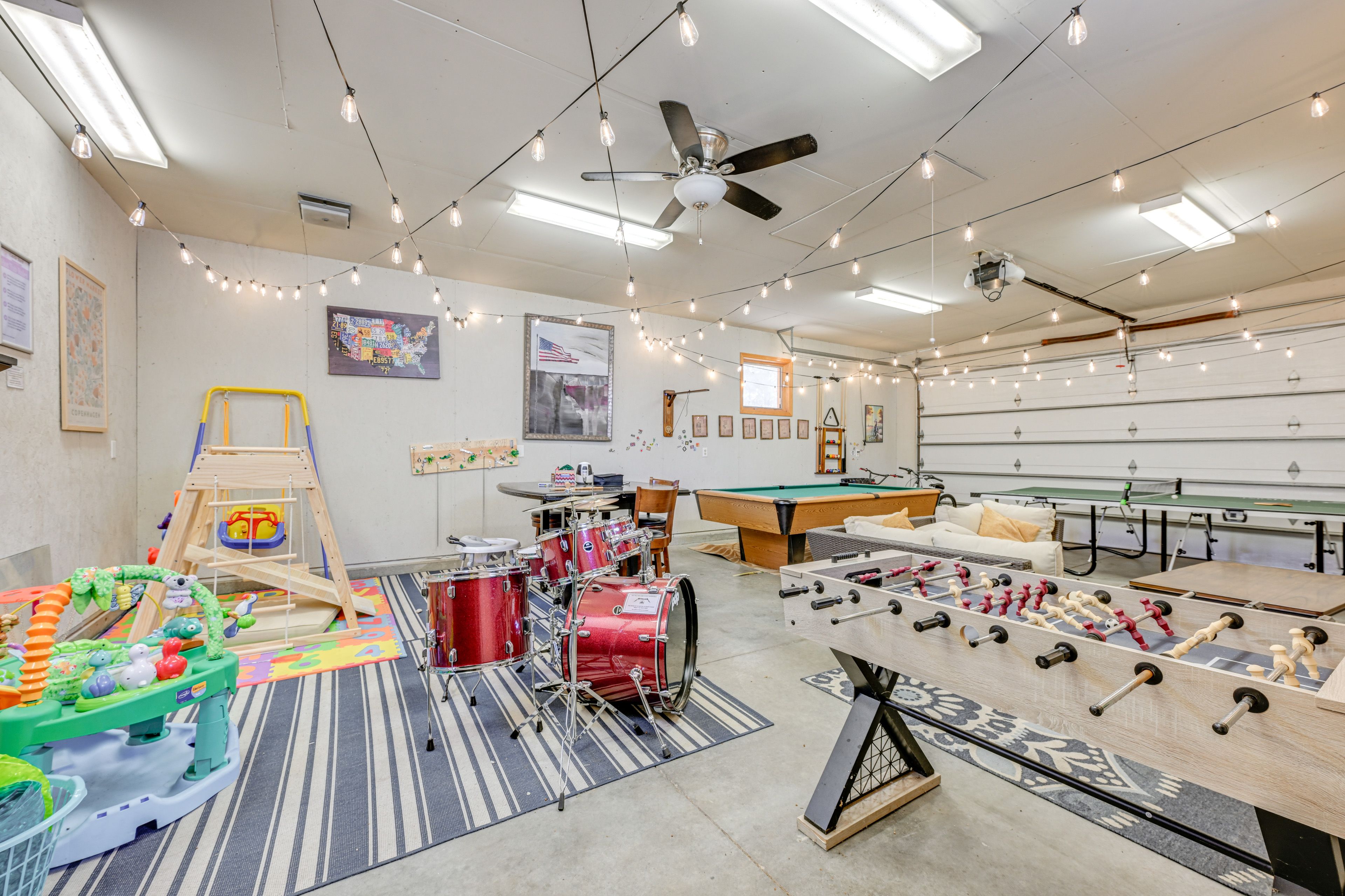 Garage Game Room | Foosball Table | Ping-Pong Table