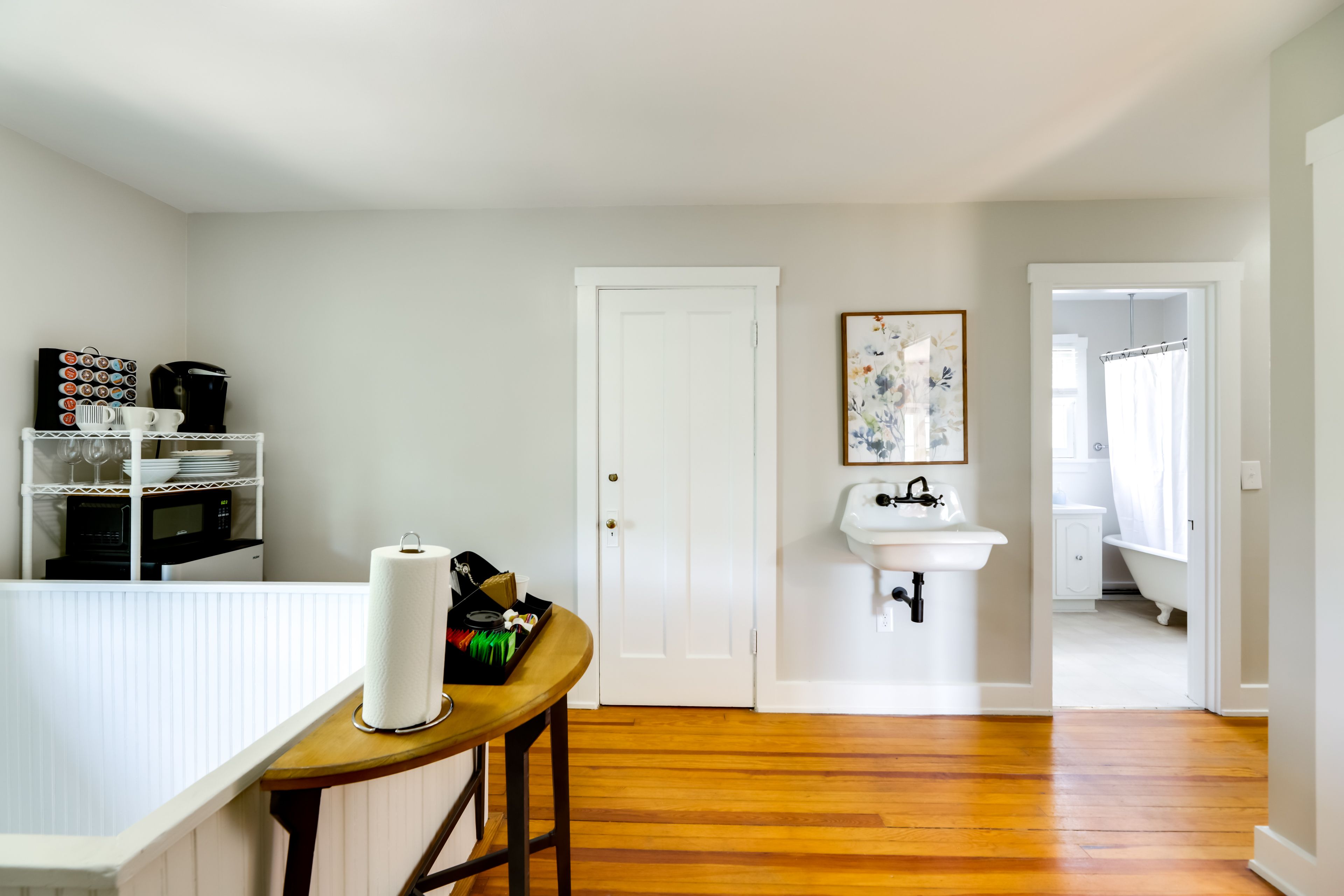 Kitchenette | Dishware + Flatware | Coffee & Tea Provided