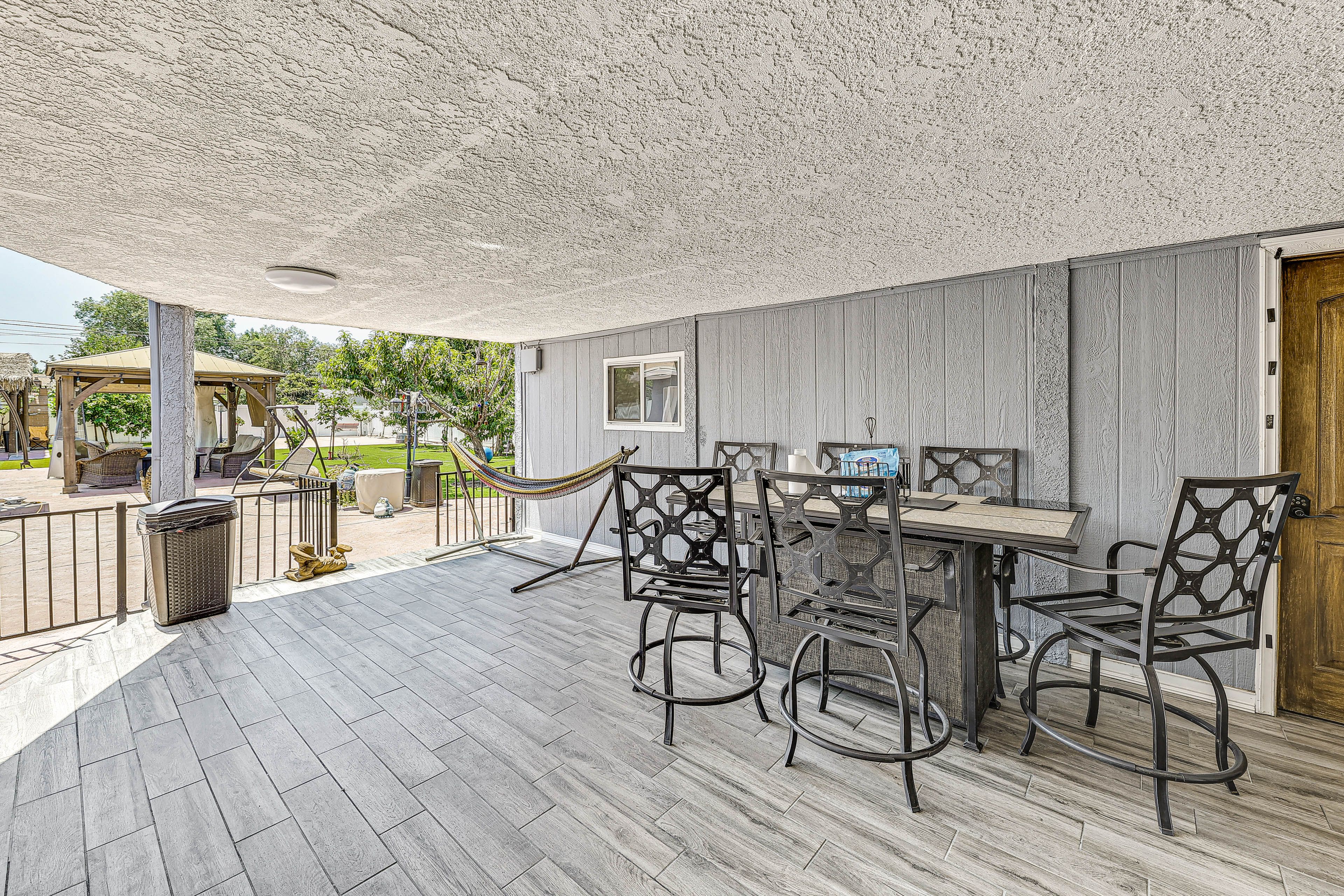 Patio | Outdoor Seating & Dining | Hammock | Pool Table