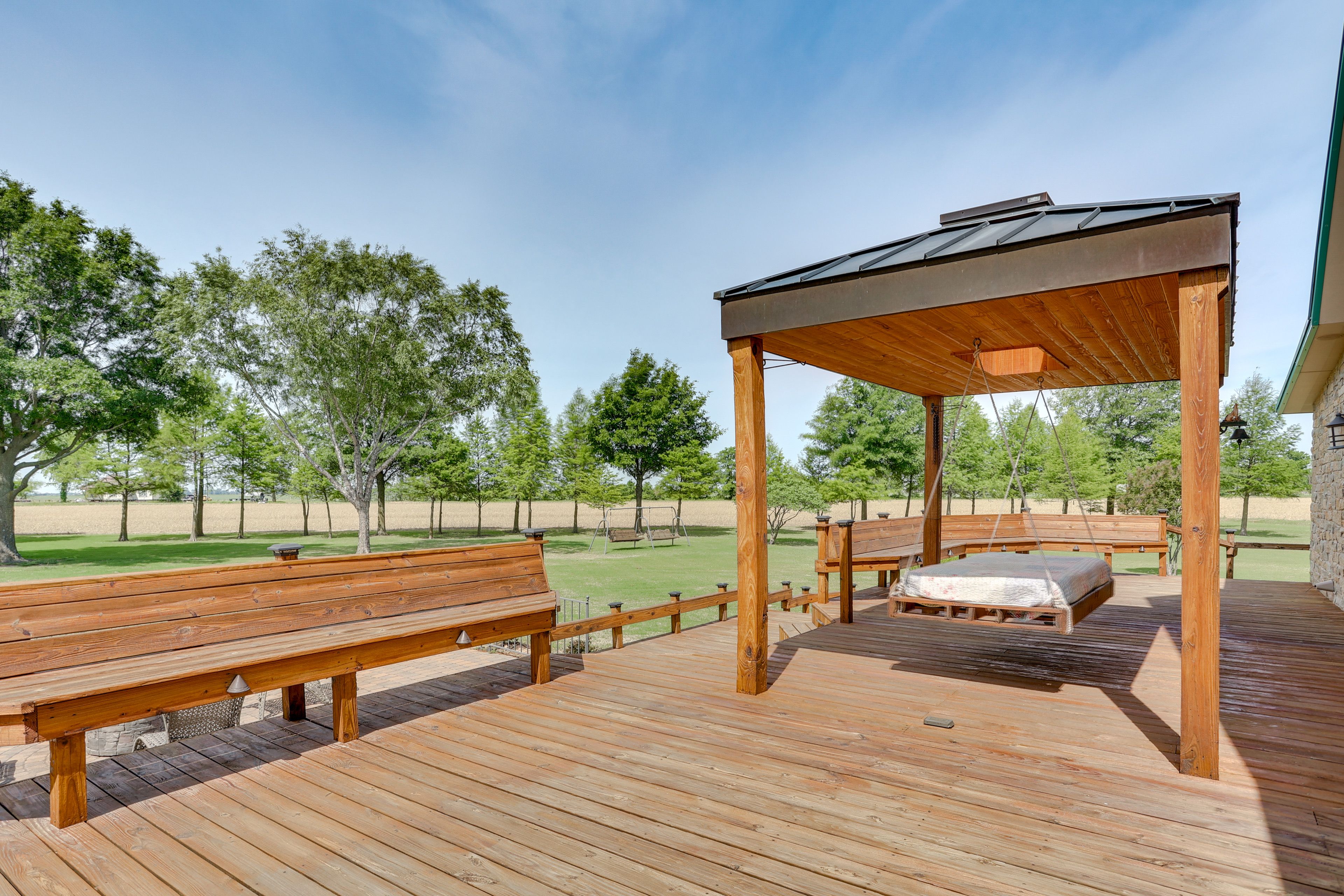 Covered Swinging Daybed