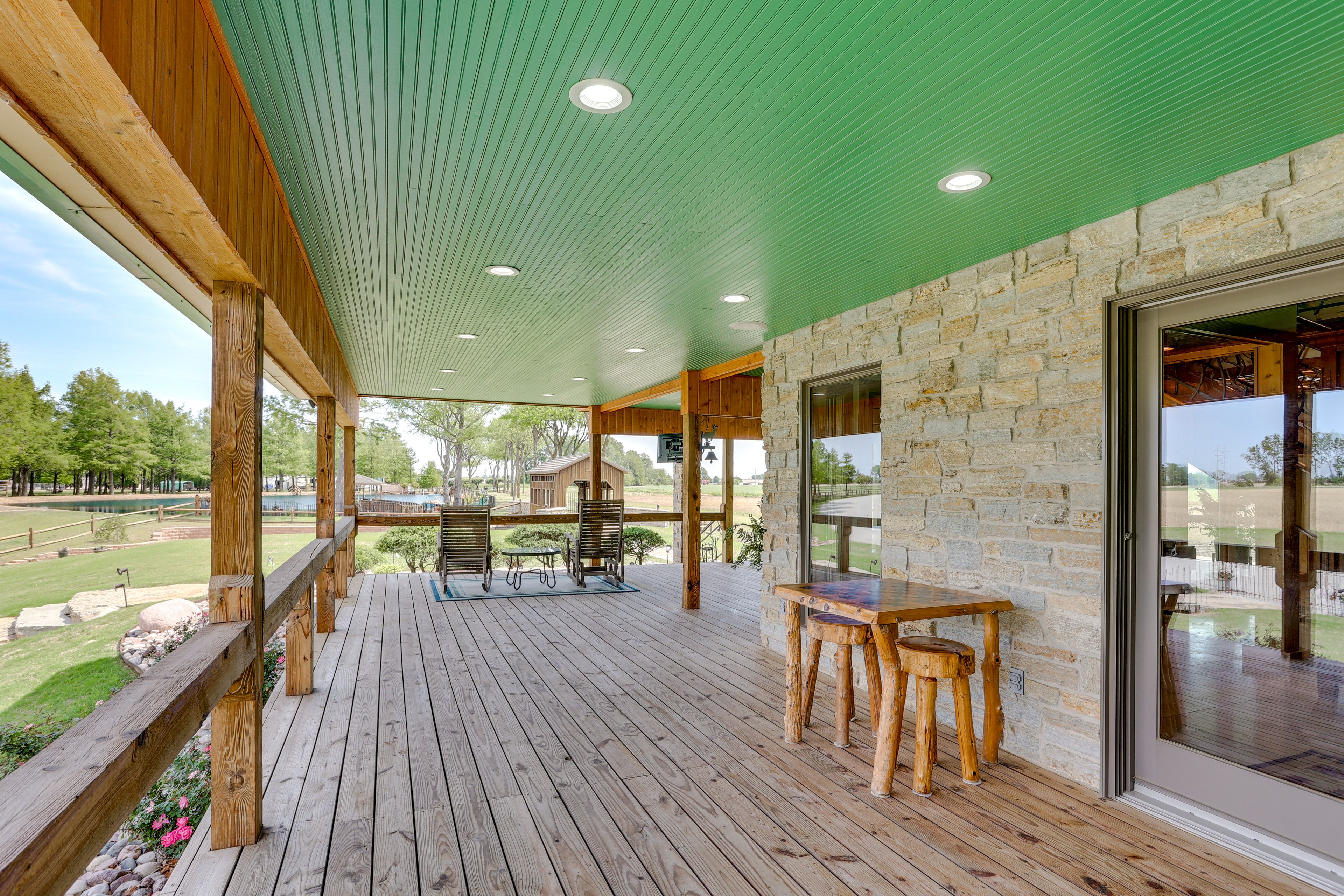 Covered Wraparound Porch | TV | Porch Swing