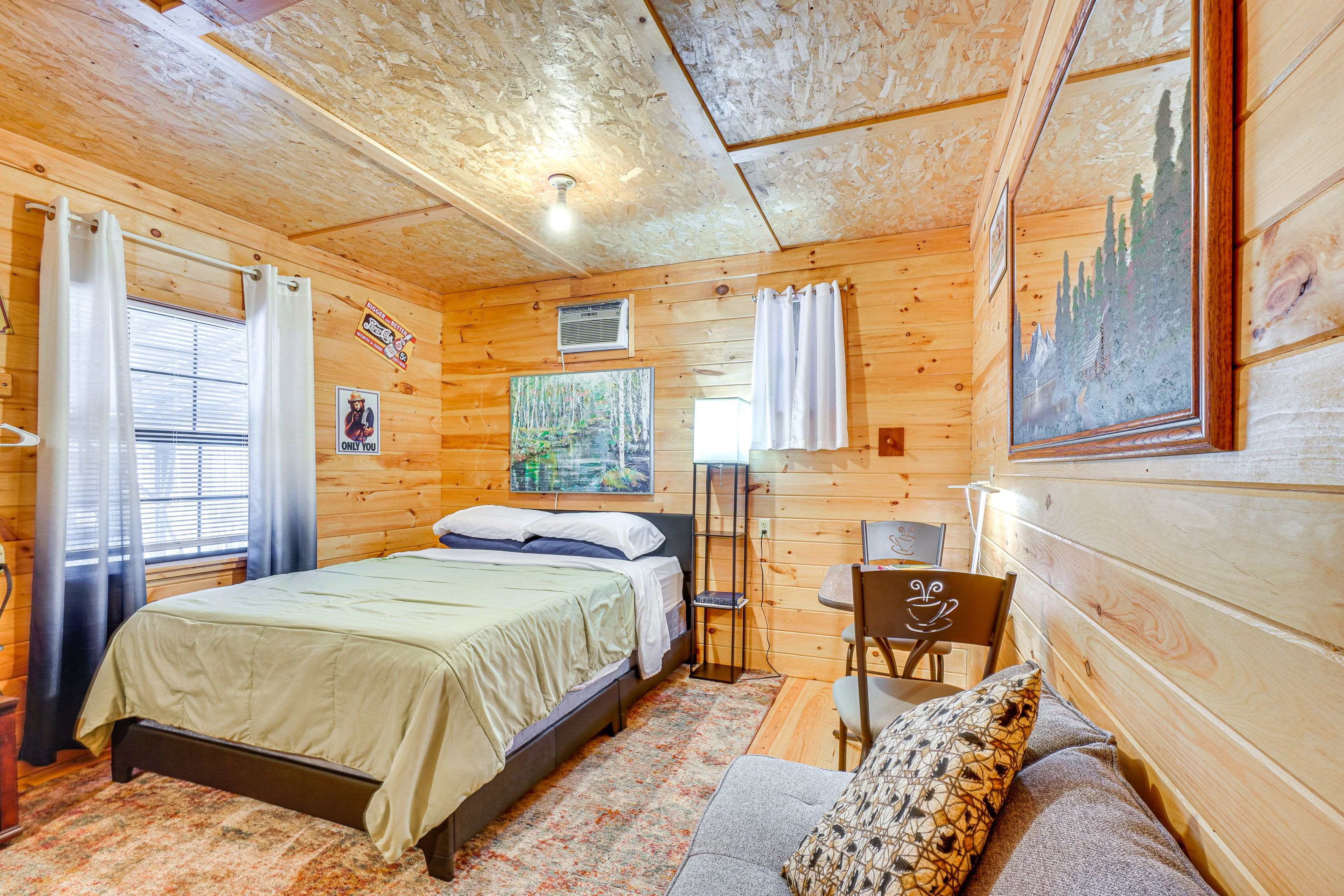 Studio | Queen Bed | No WiFi | Window A/C & Portable Heater