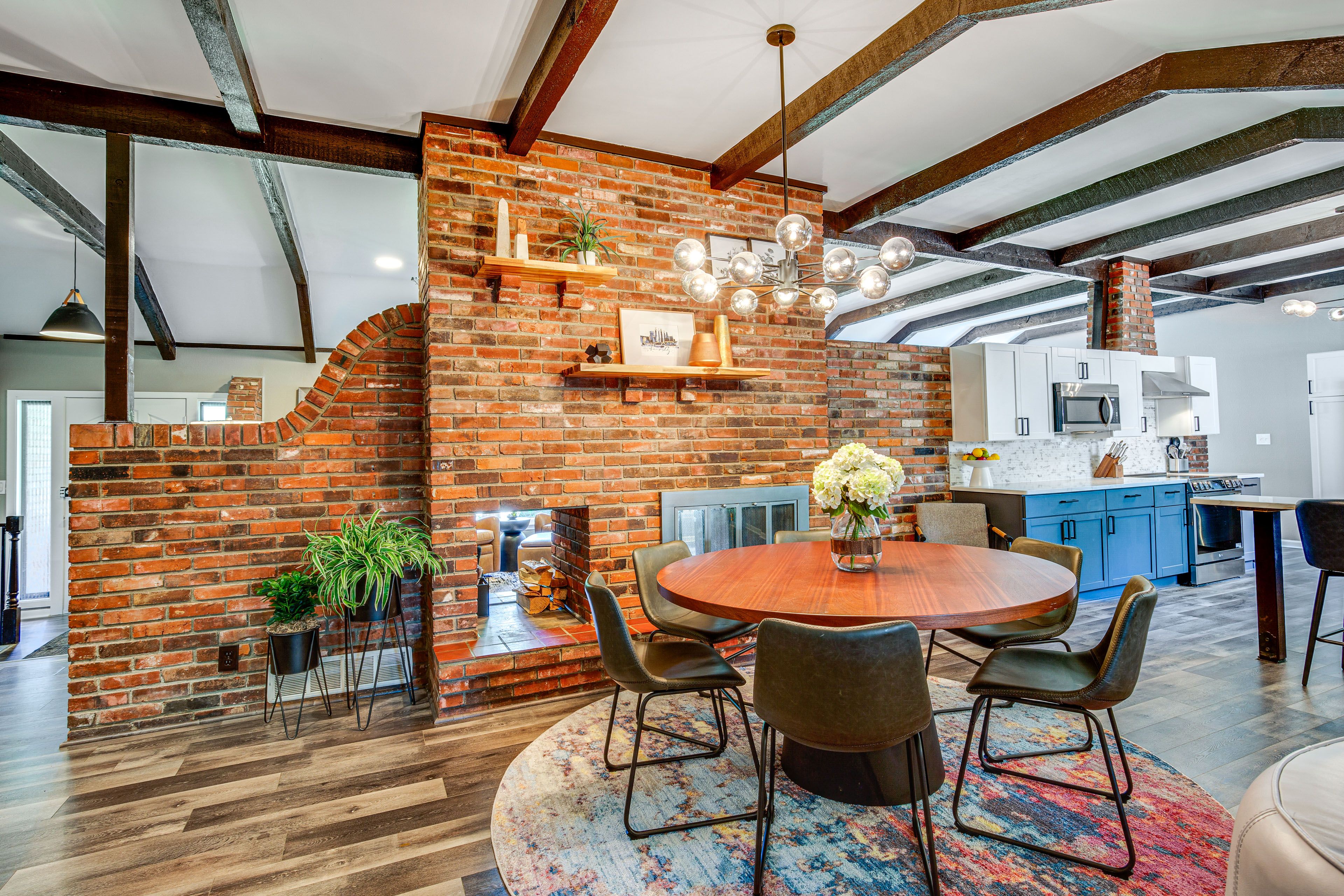 Dining Table | Main Level | Wood-Burning Fireplace