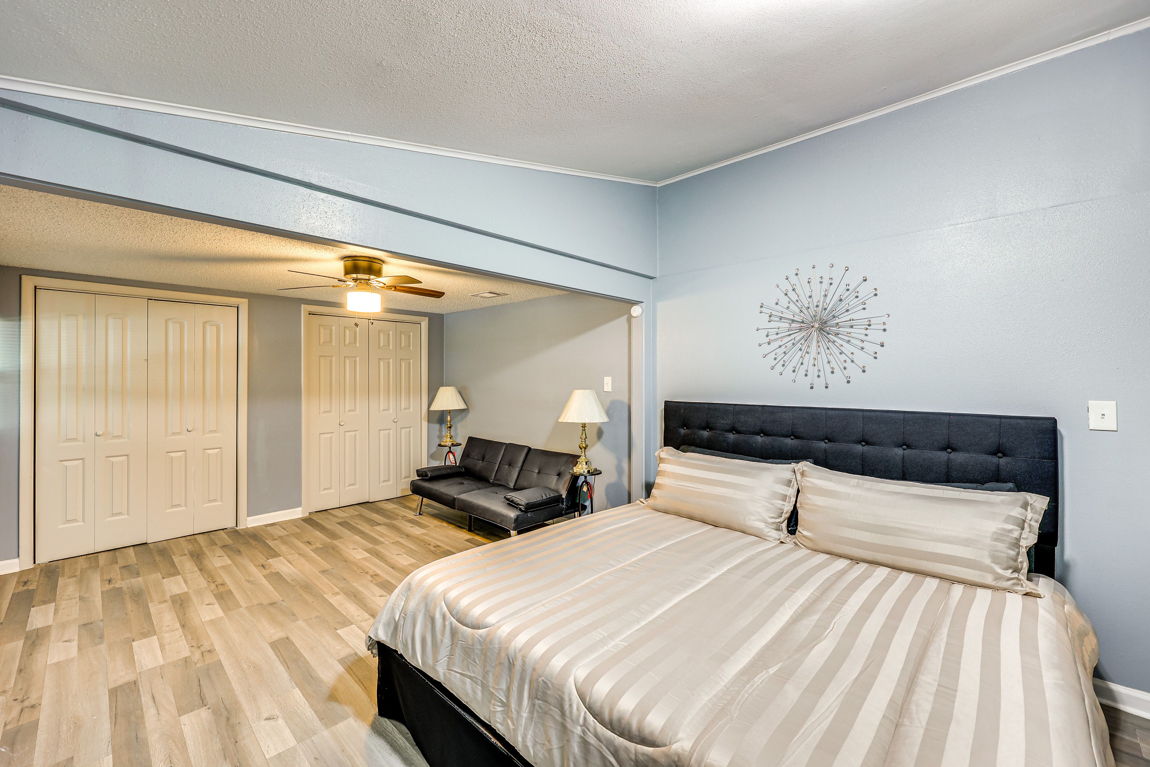 Bedroom 1 | King Bed | Full Futon | Linens Provided