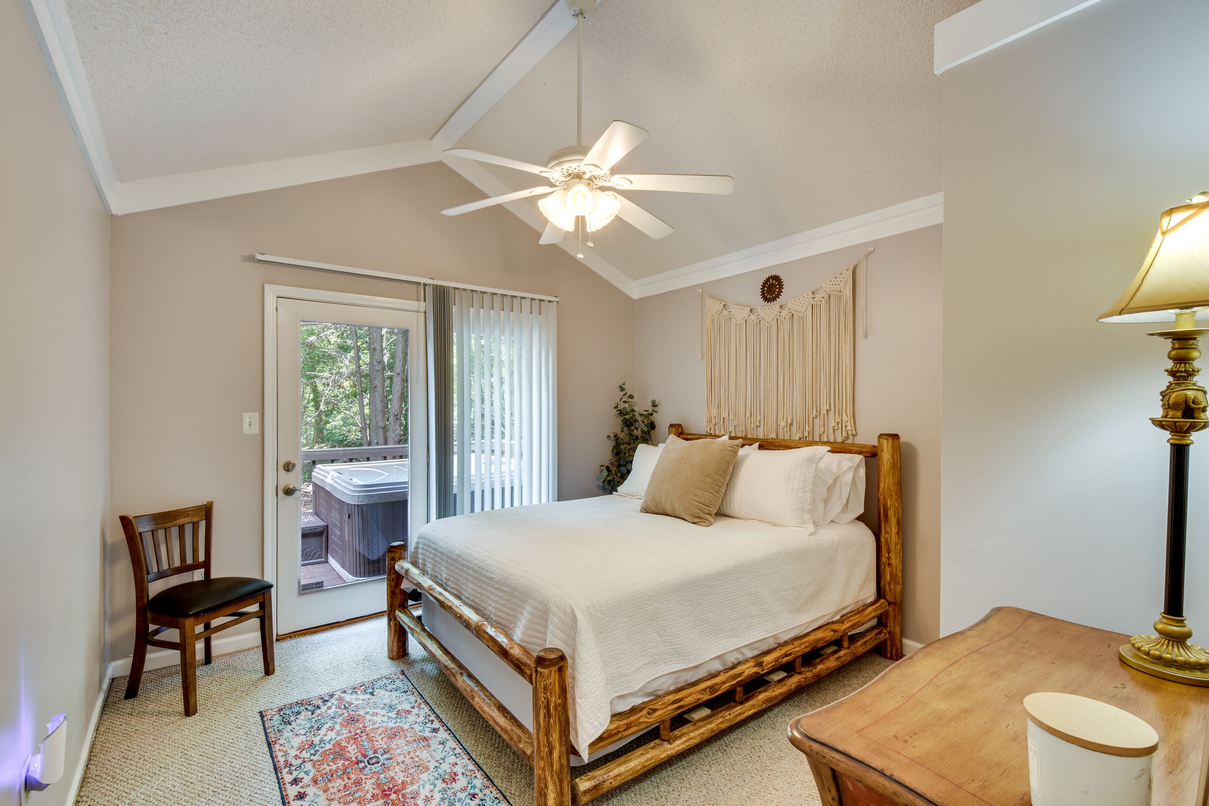 Bedroom 1 | Queen Bed | Linens Provided | Deck Access