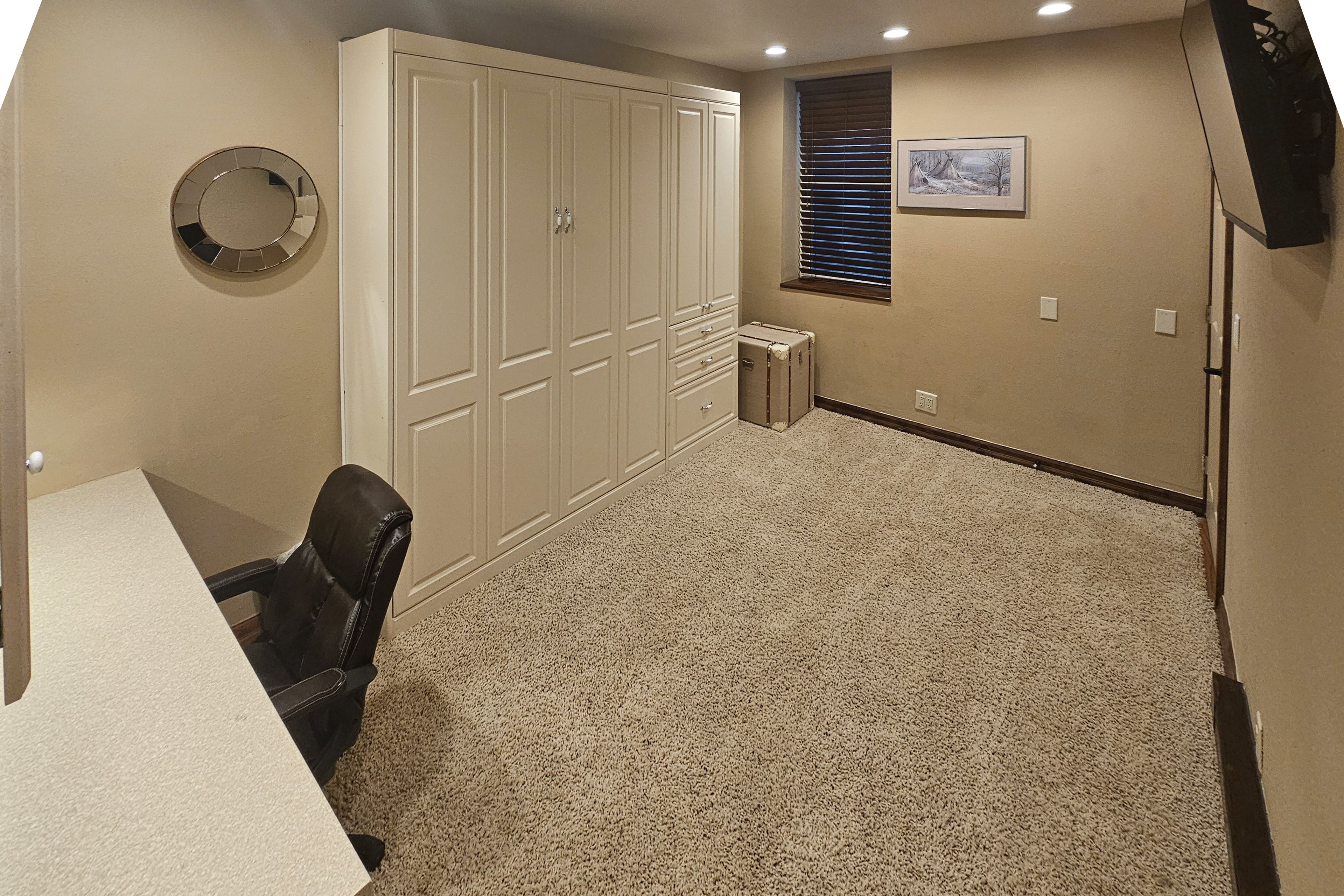 Bedroom 4 | Queen Murphy Bed | Desk Workspace | Lower Level