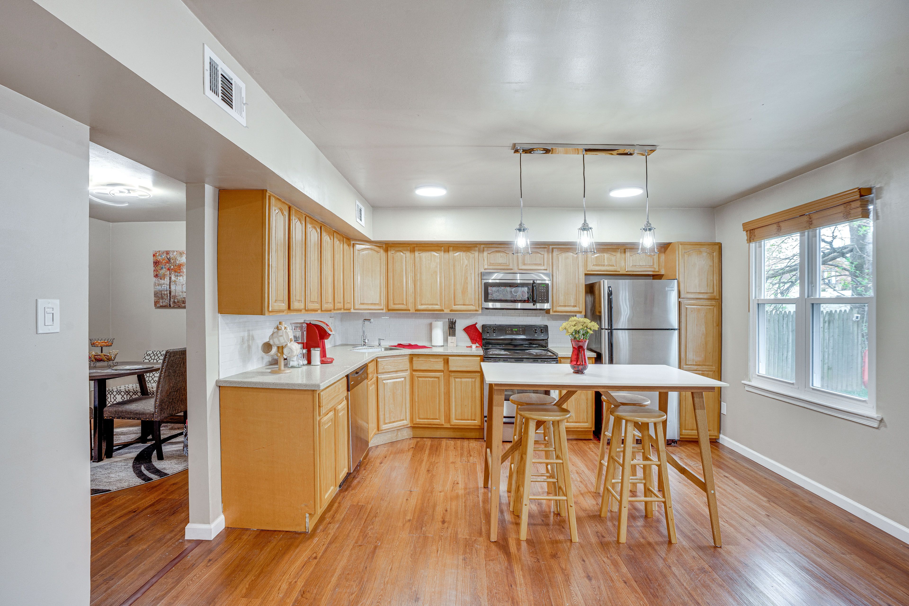 Kitchen | 2-Story Townhome | In-Unit Laundry | Central Heating & A/C