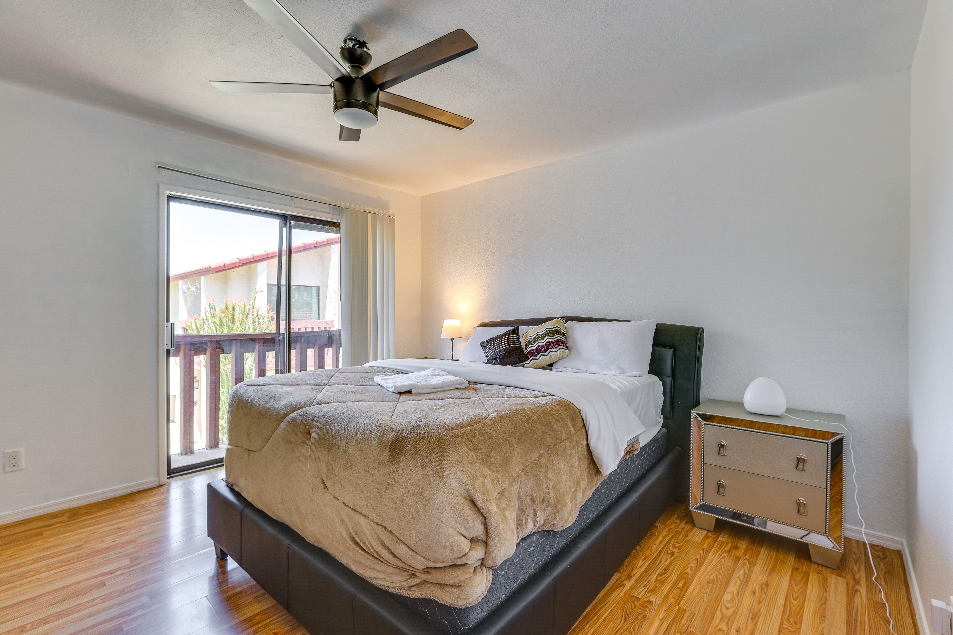 Bedroom 1 | Full Bed | Flat-Screen TV | Access to Balcony | 2nd Floor