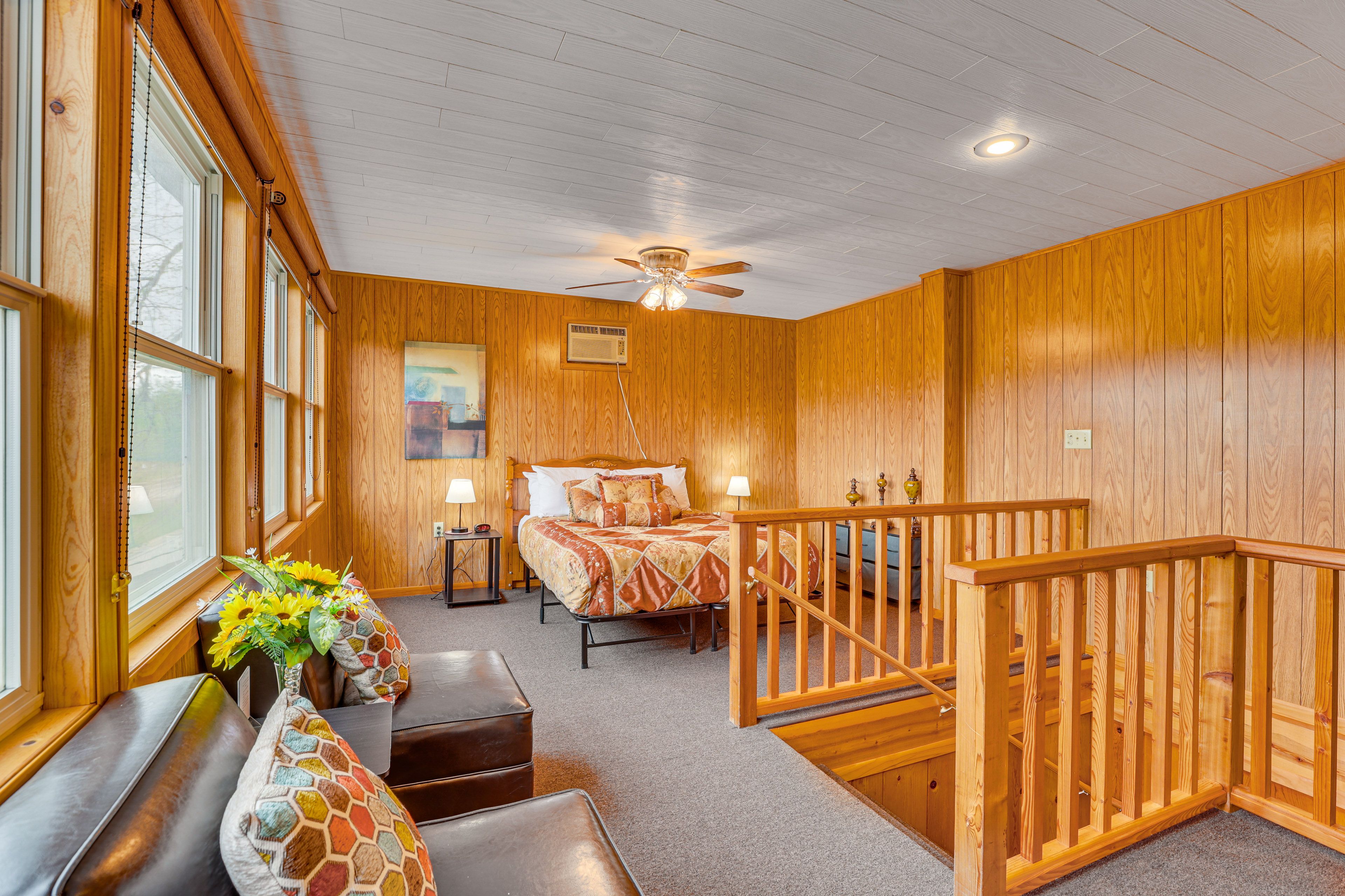 Bedroom (Loft) | Queen Bed | Linens Provided | Window A/C Unit | 2nd Floor