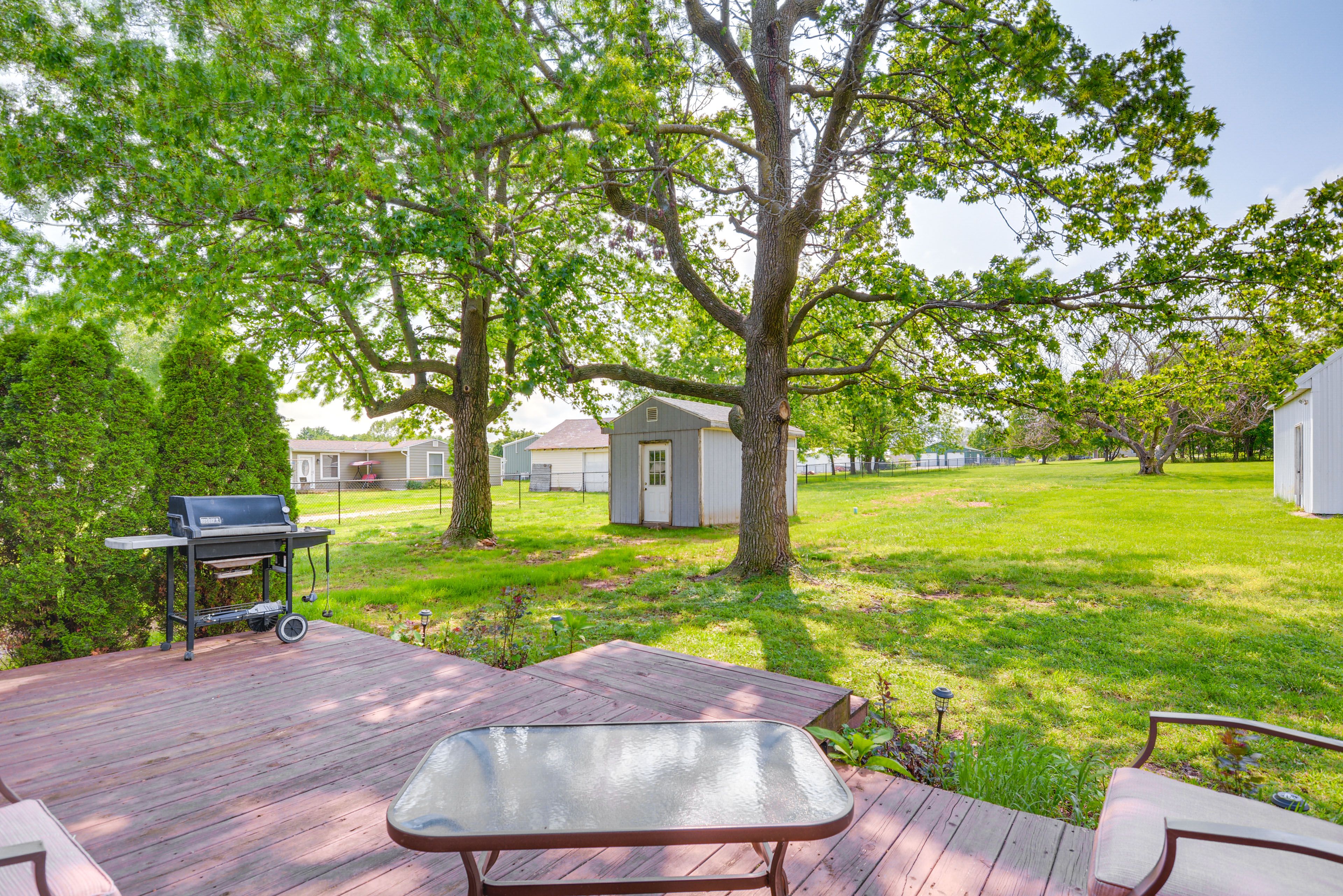 Furnished Deck | Gas Grill | Unfenced Backyard