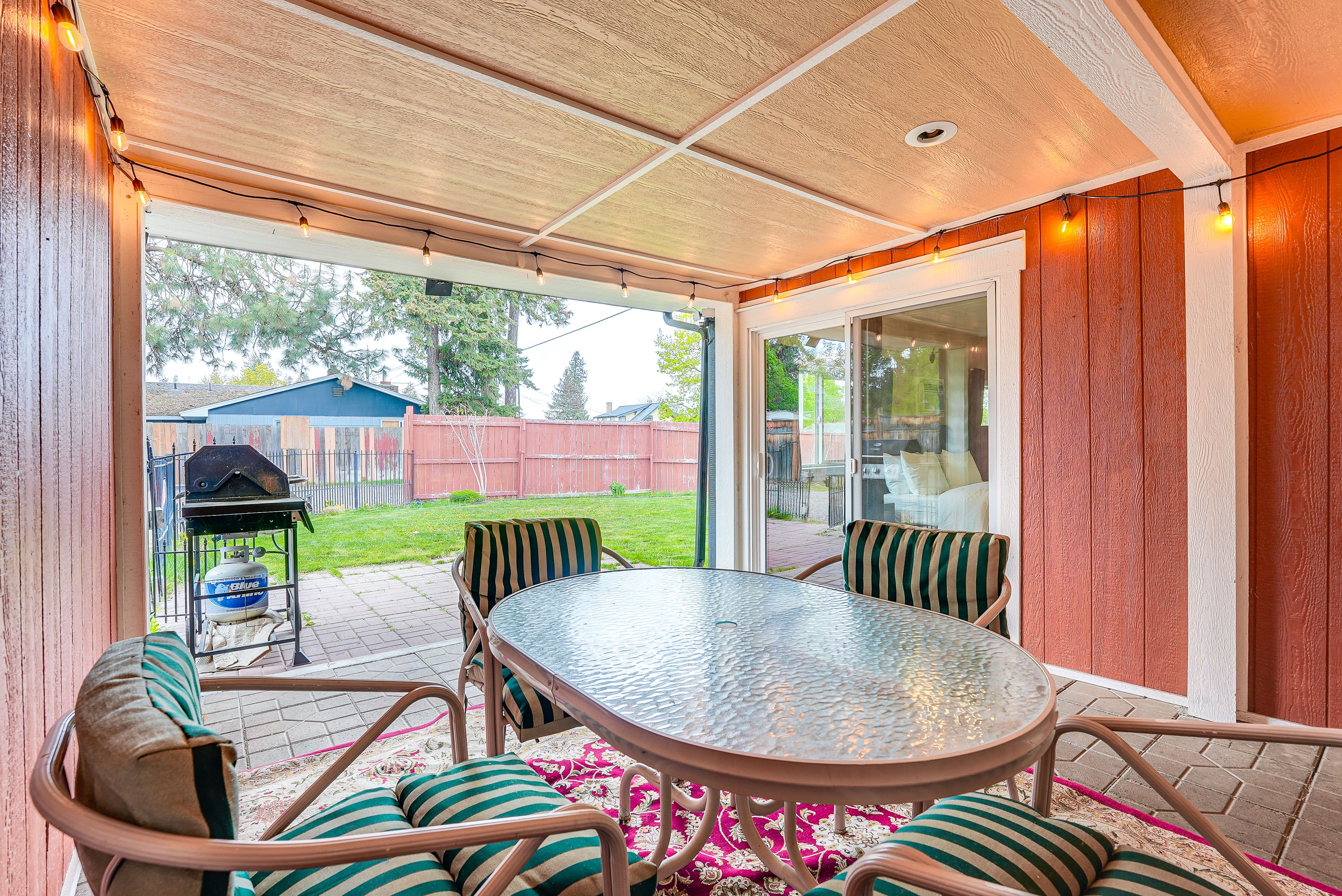 Covered Patio | Outdoor Dining Area | Gas Grill