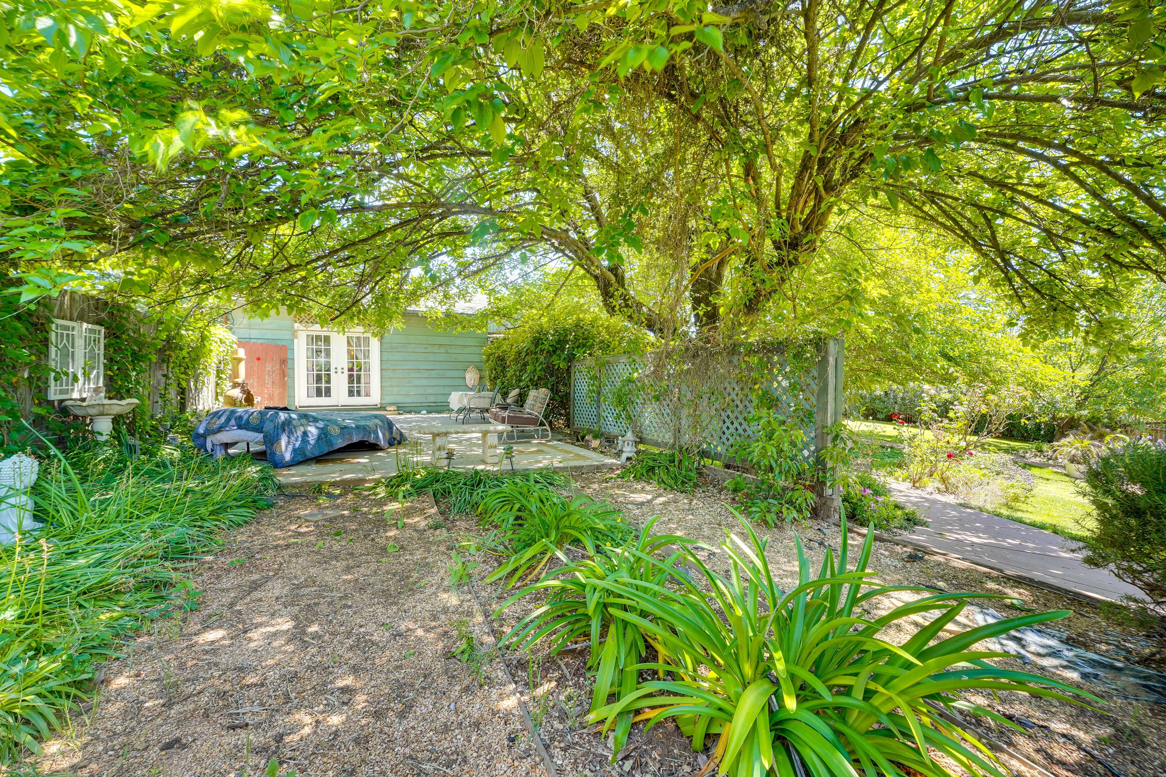 Cottage Exterior | Shared Meditation Garden