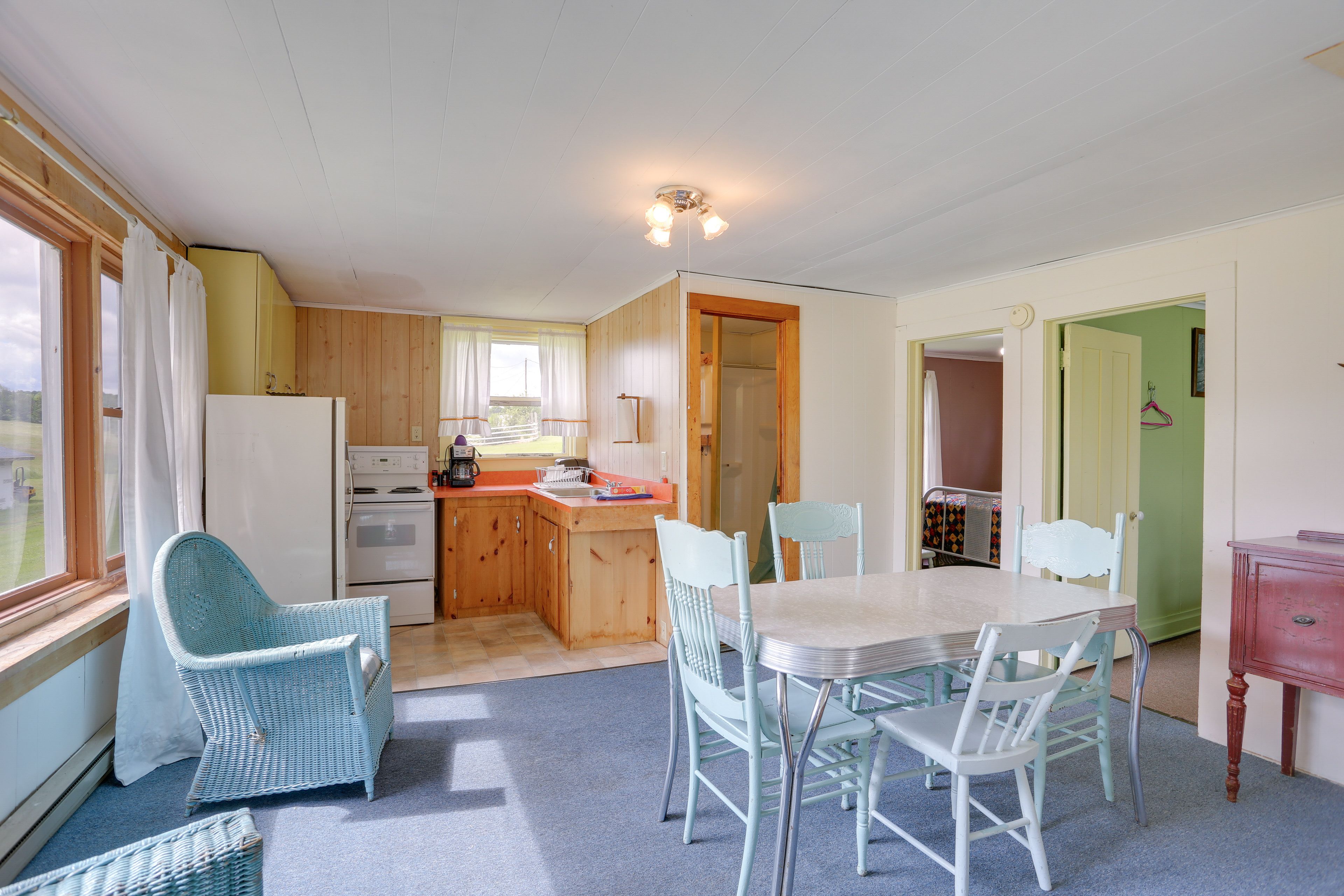 Living Room | Single-Story Cabin | Window A/C | Queen Sleeper Sofa