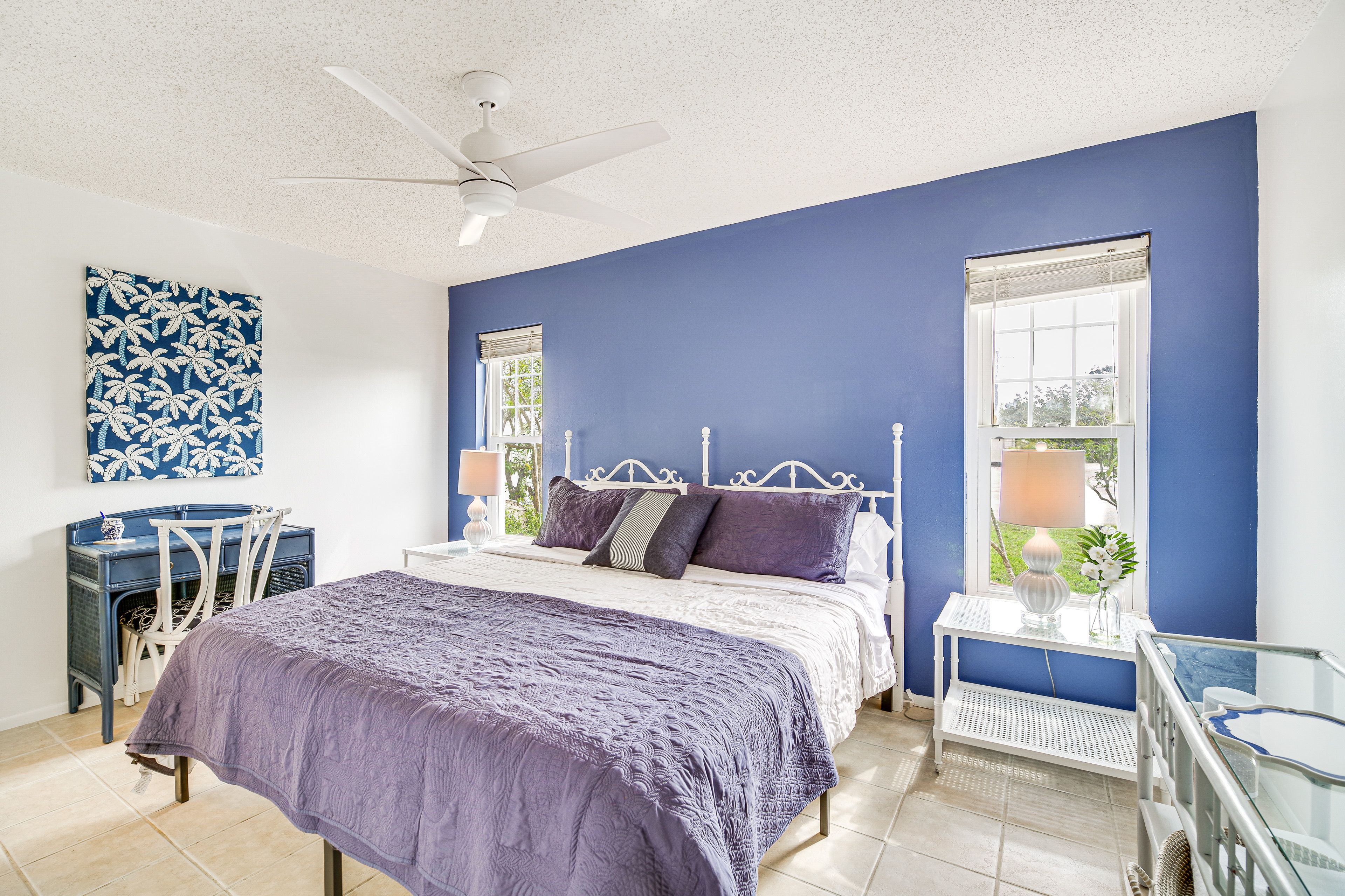 Bedroom 1 | King Bed | Linens Provided | Dedicated Workspace