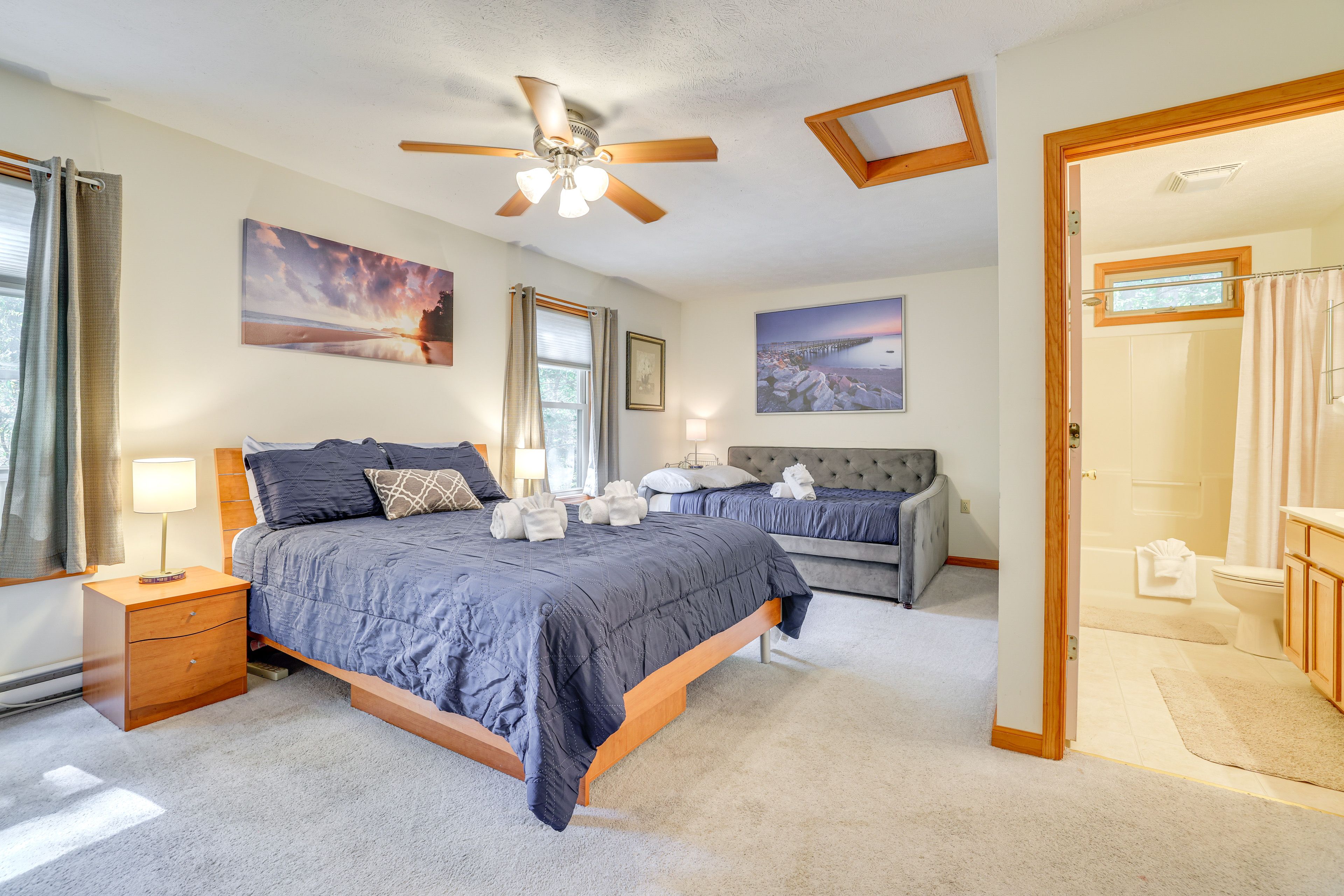 Bedroom 1 | Queen Bed | Full Sleeper Sofa | Flat-Screen TV | 3rd Floor