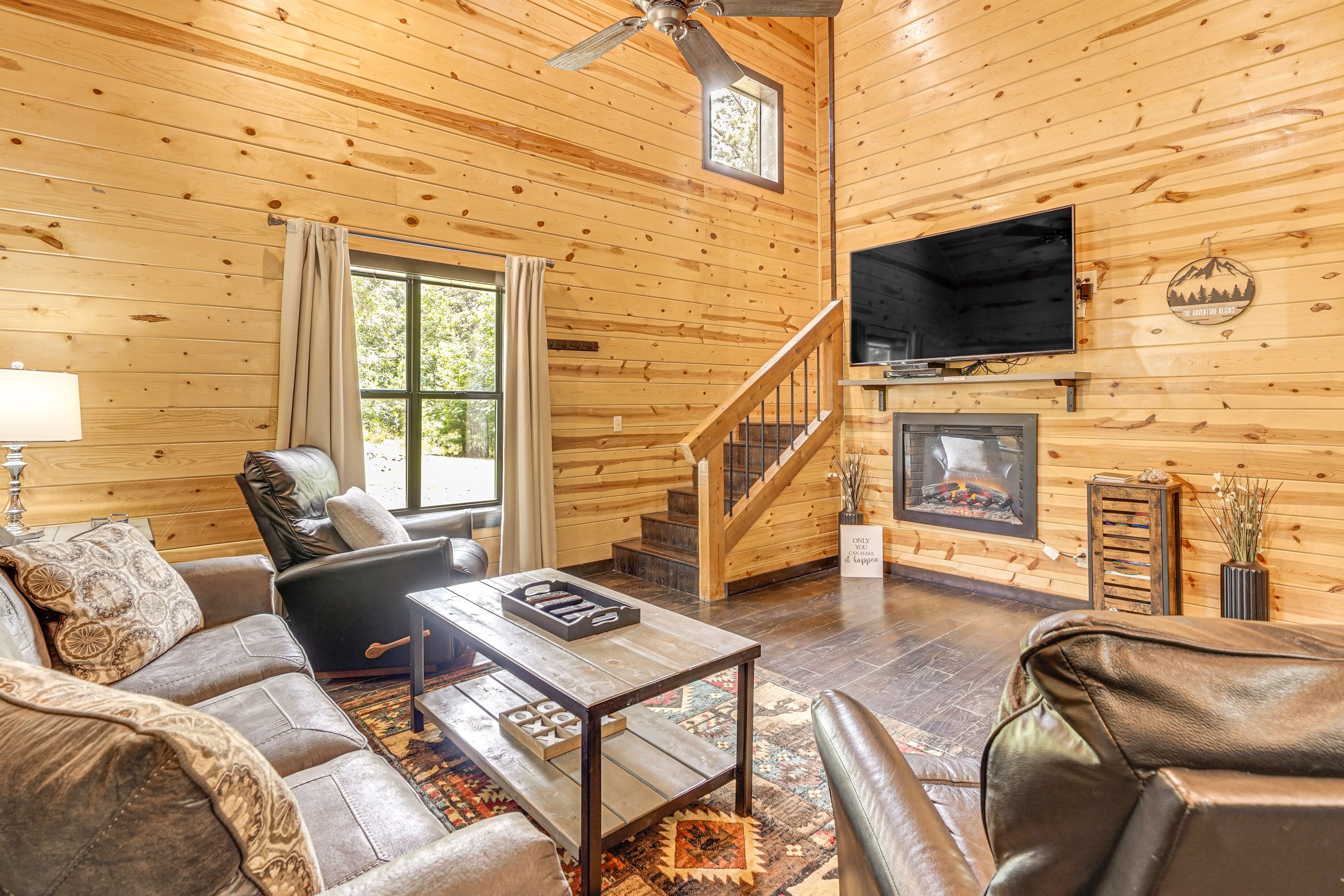 Living Room | Queen Sleeper Sofa | Smart TV | Electric Fireplace | 1st Floor