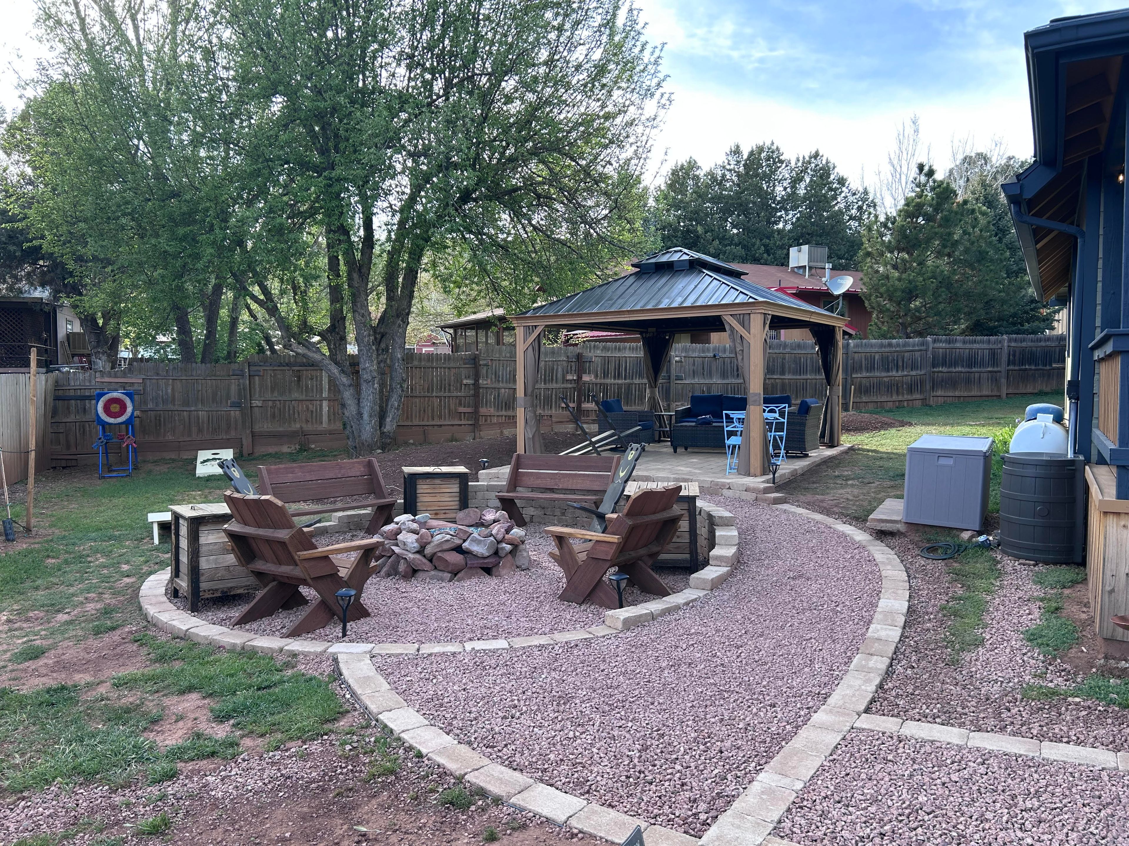 Private Yard | Fire Pit | Gazebo Lounge Area