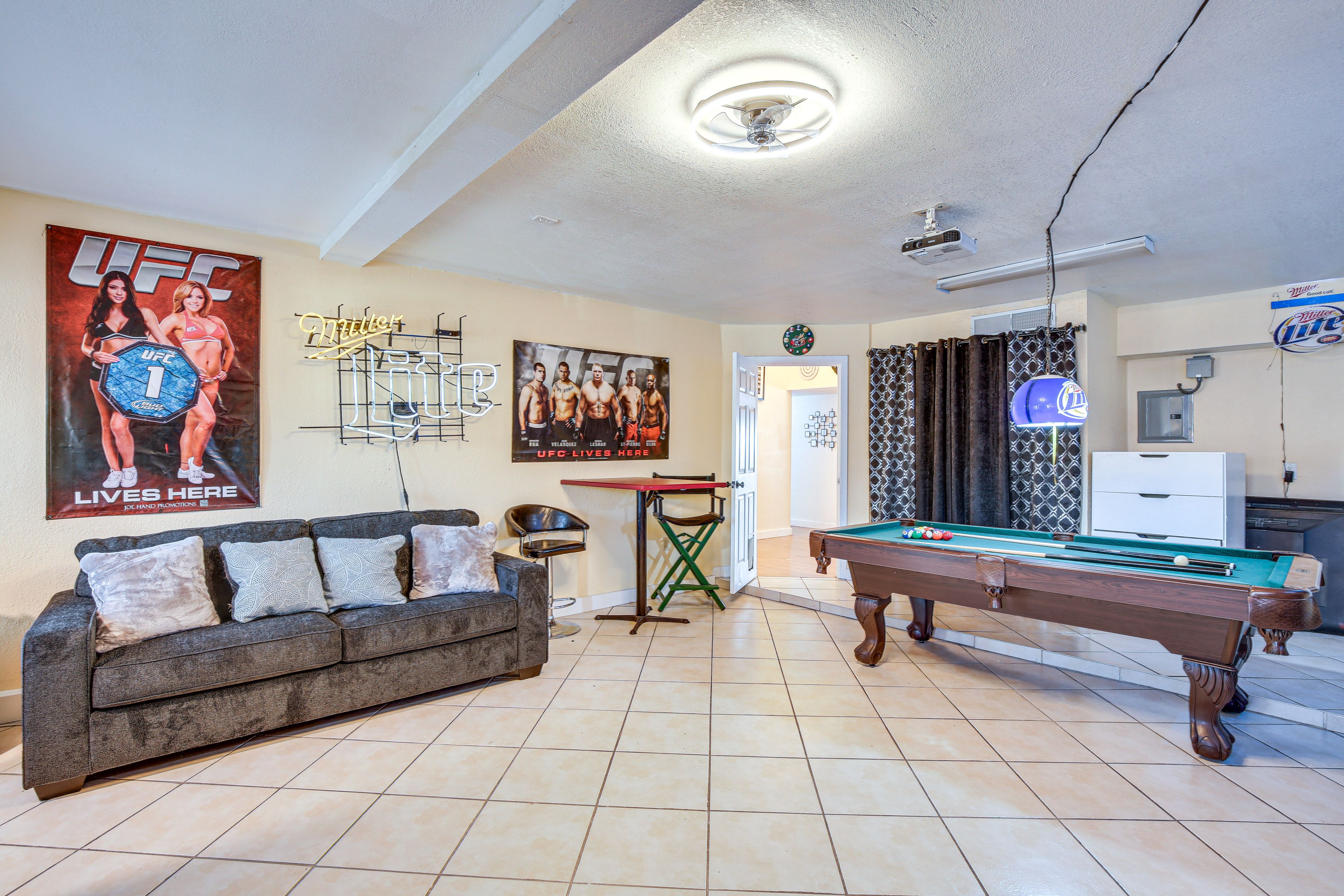 Game Room | Queen Sleeper Sofa | Pool Table | Dartboard