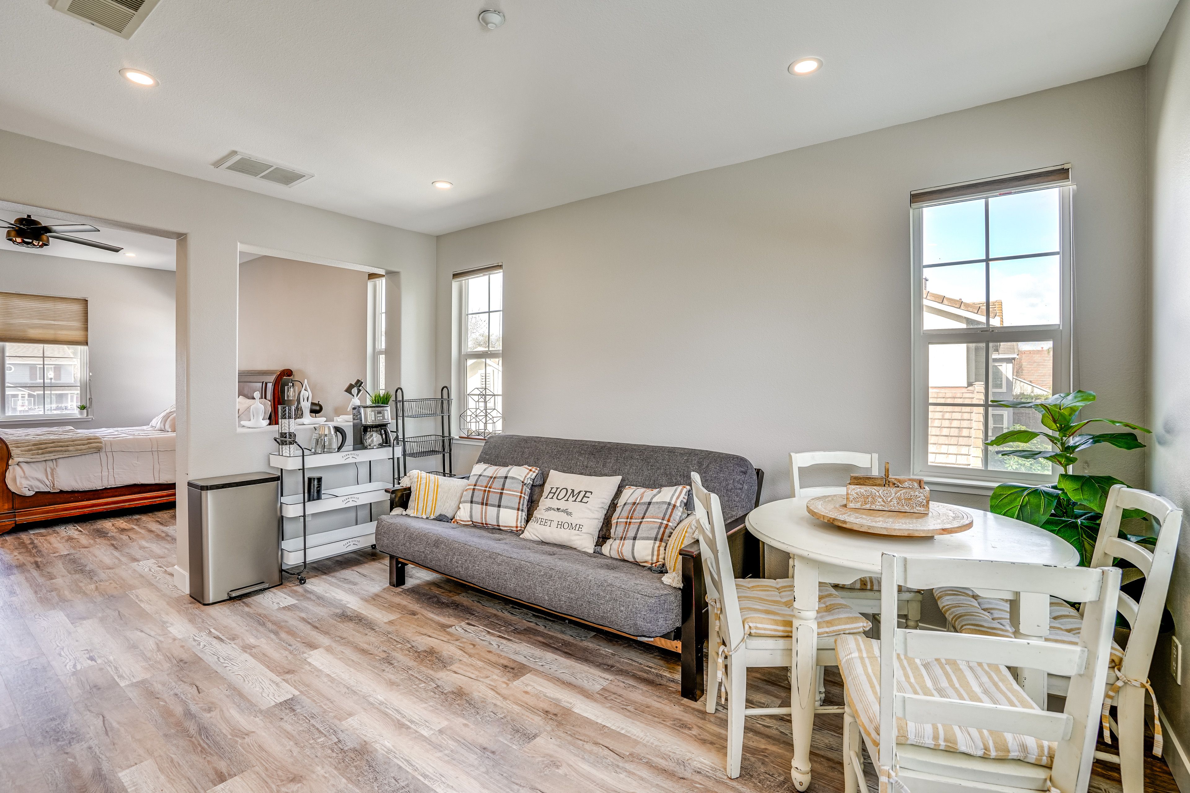 Brentwood Vacation Rental | Studio | 1BA | 800 Sq Ft | Small Step for Entry