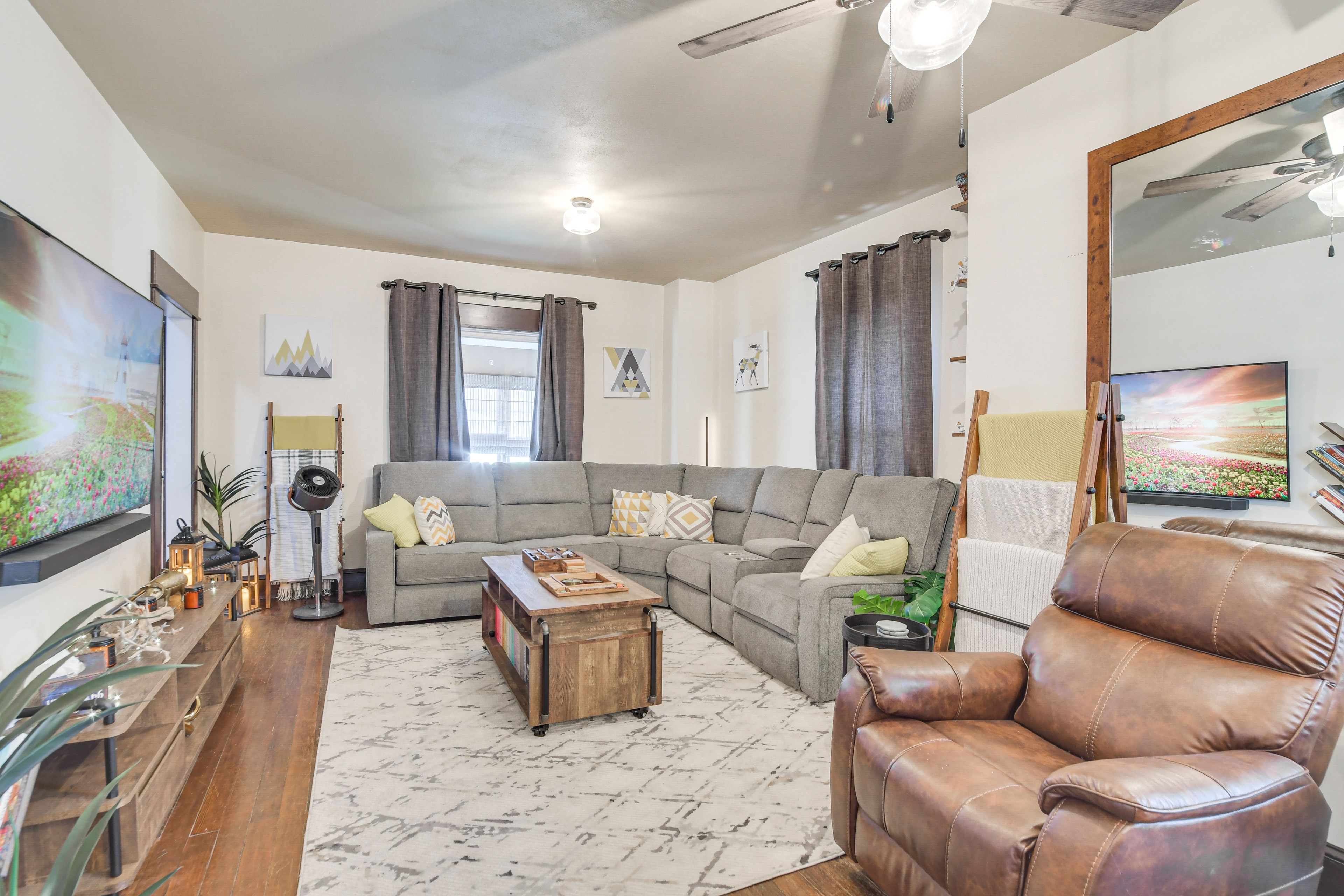 Living Room | 1st Floor | Smart TV | Ceiling Fans