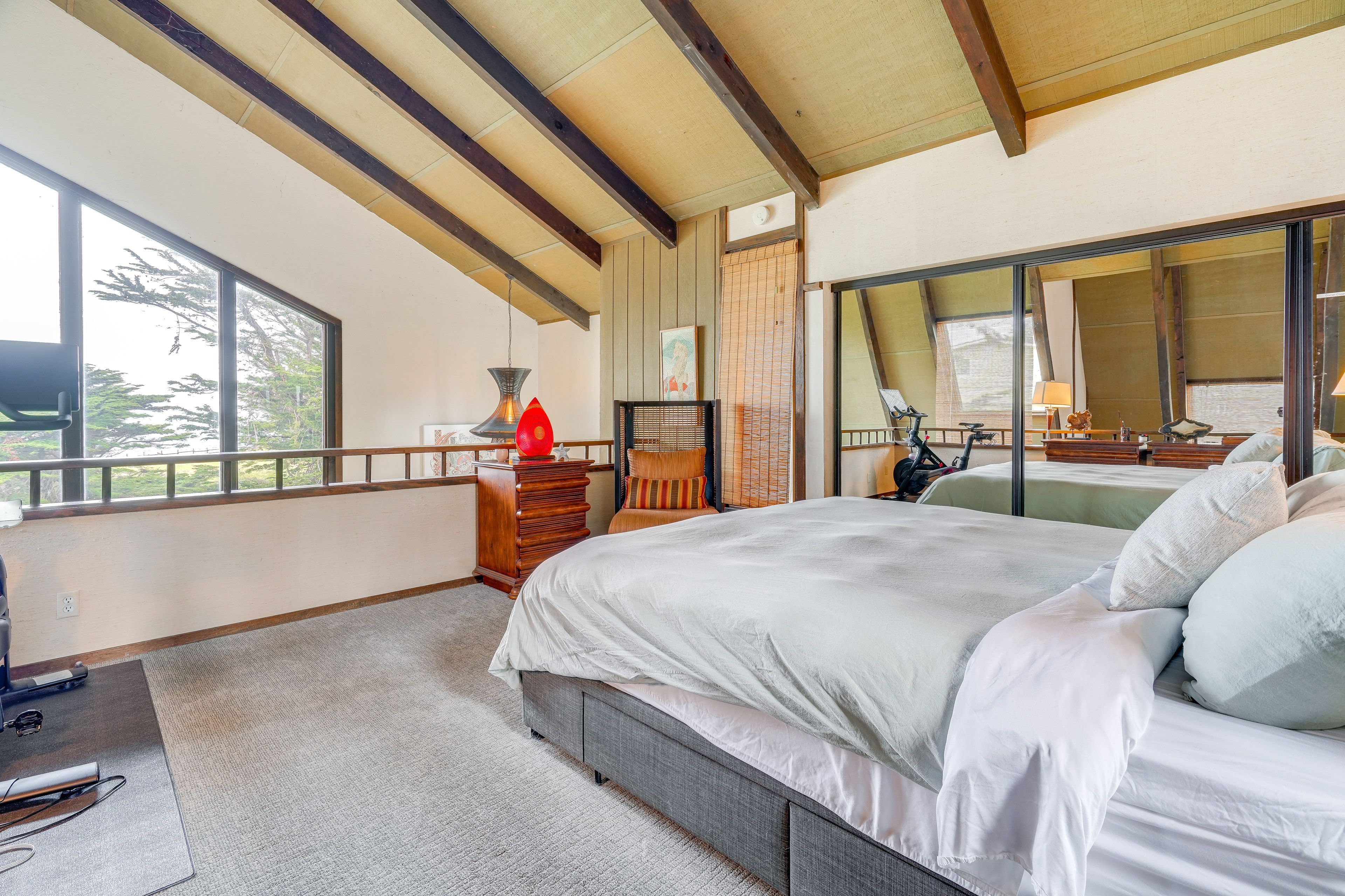 Bedroom 3 (Loft) | Upper Level | California King Bed | Exercise Equipment