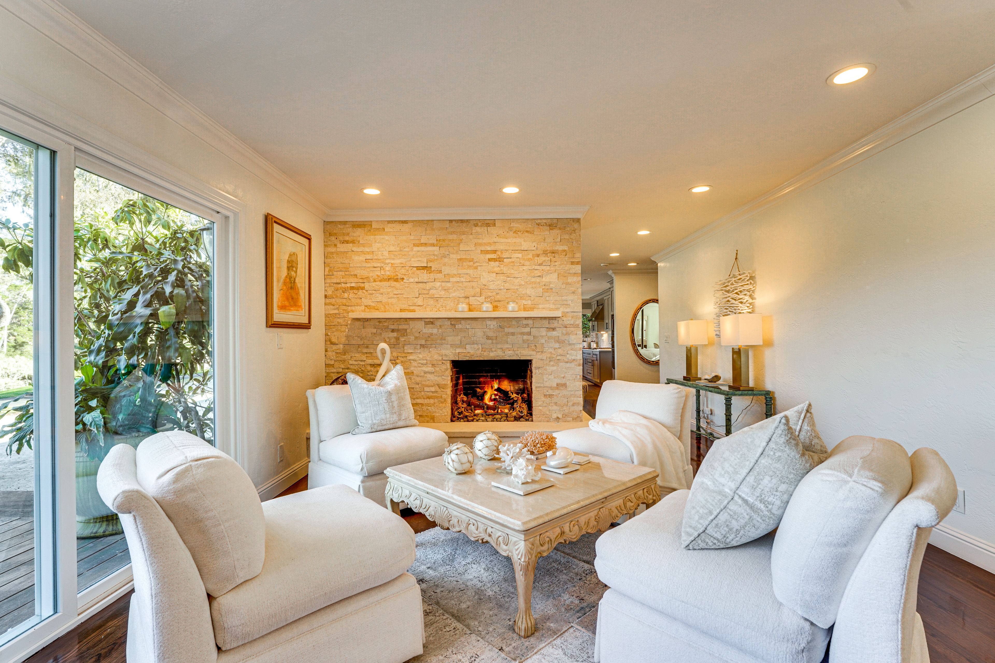 Sitting Room | Wood-Burning Fireplace | Piano
