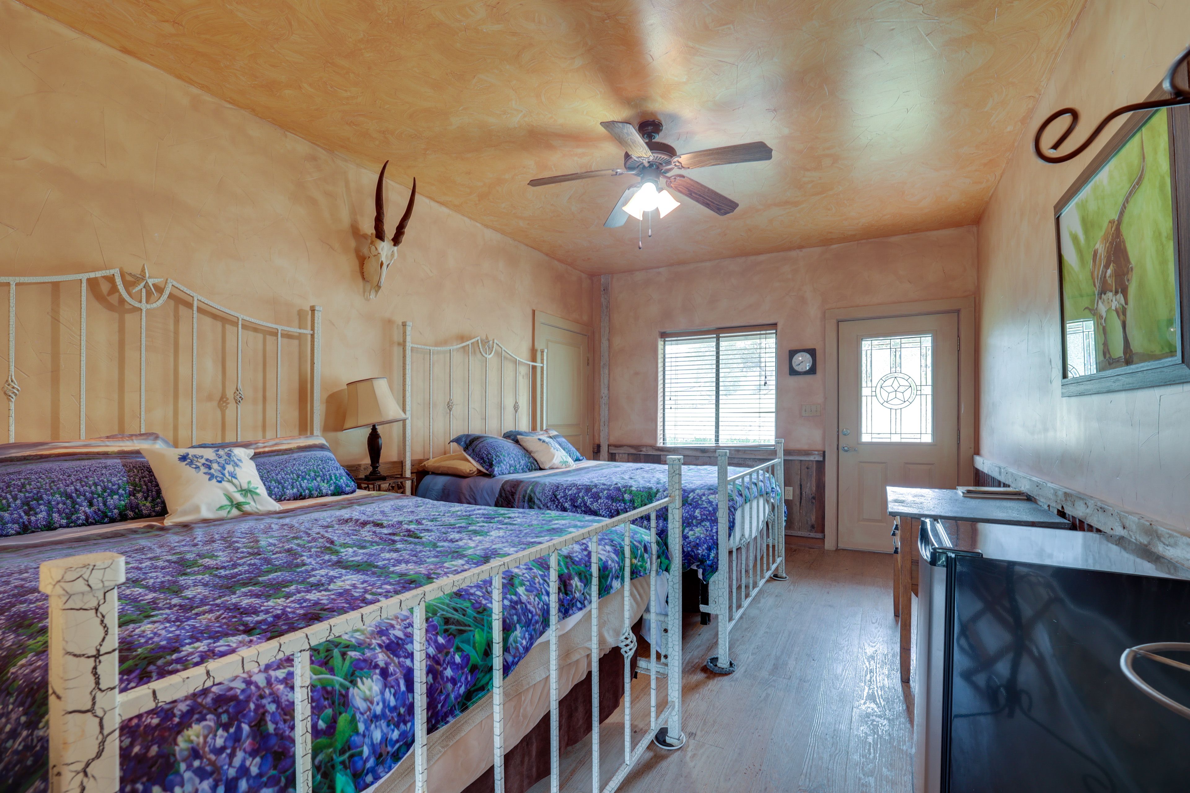 Bedroom 1 | 2 Queen Beds | Linens Provided | 1st Floor