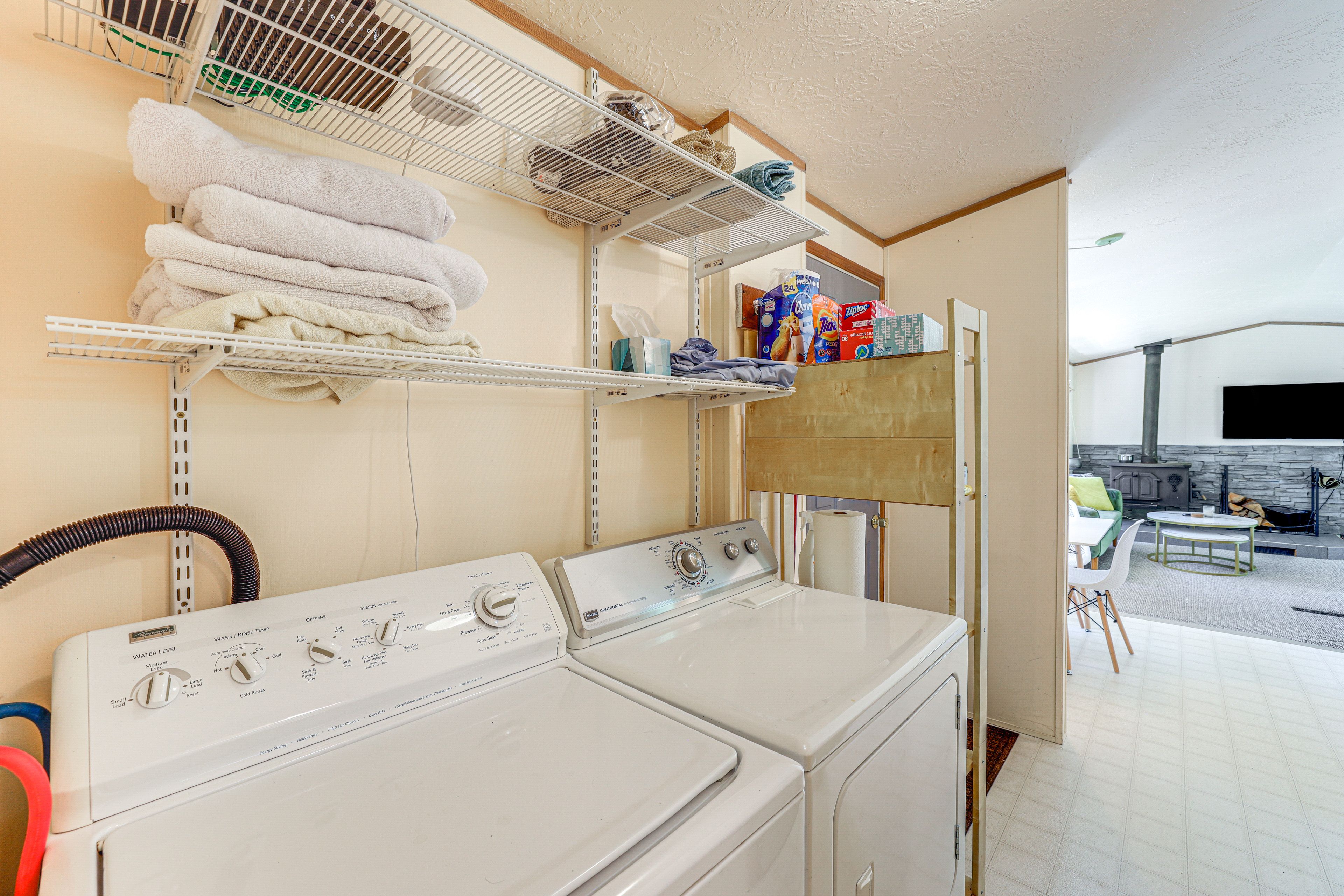 Laundry Area | Washer & Dryer | Detergent Provided