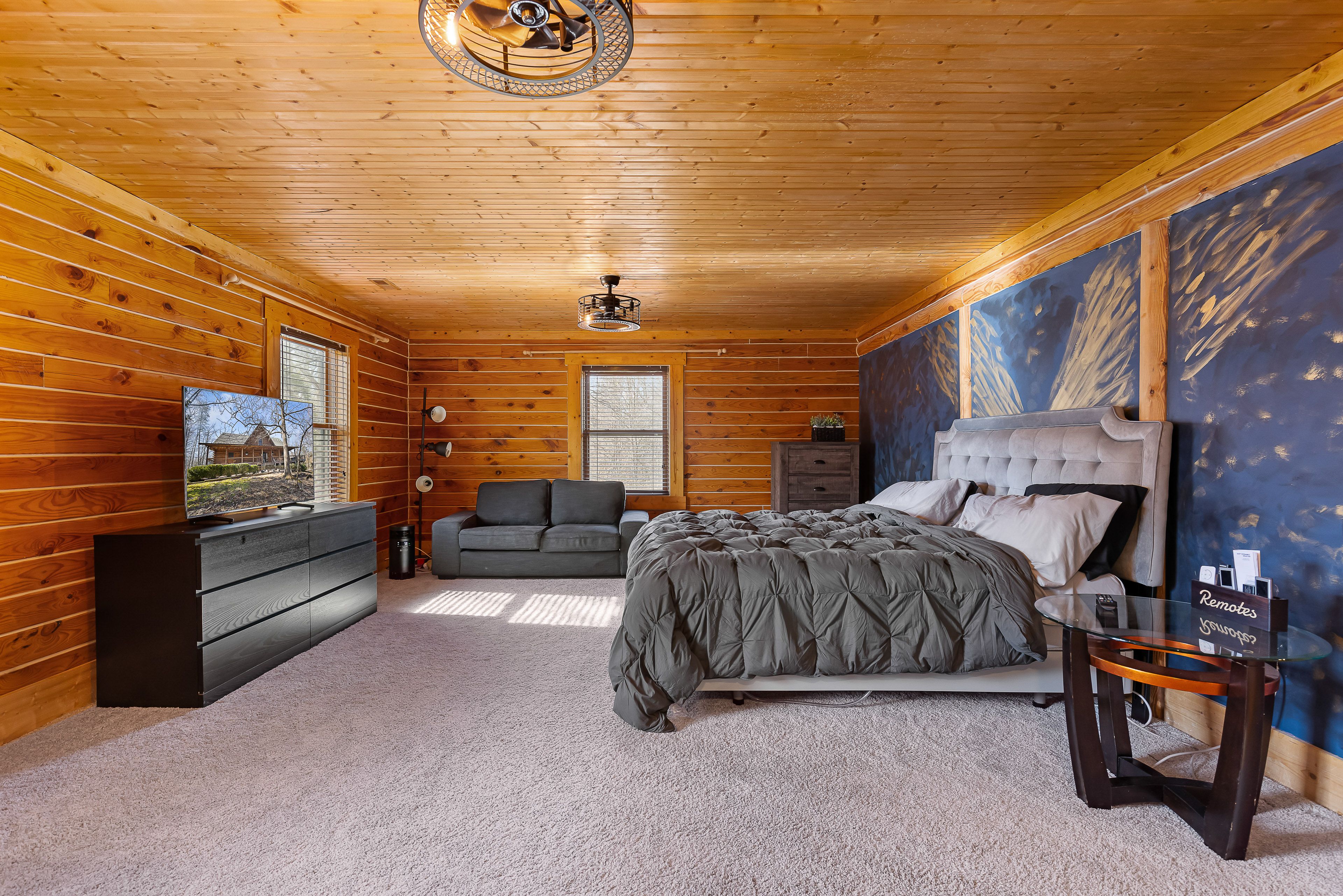 Bedroom 2 (Suite) | California King Bed | Workstation w/ Monitor | 2nd Floor