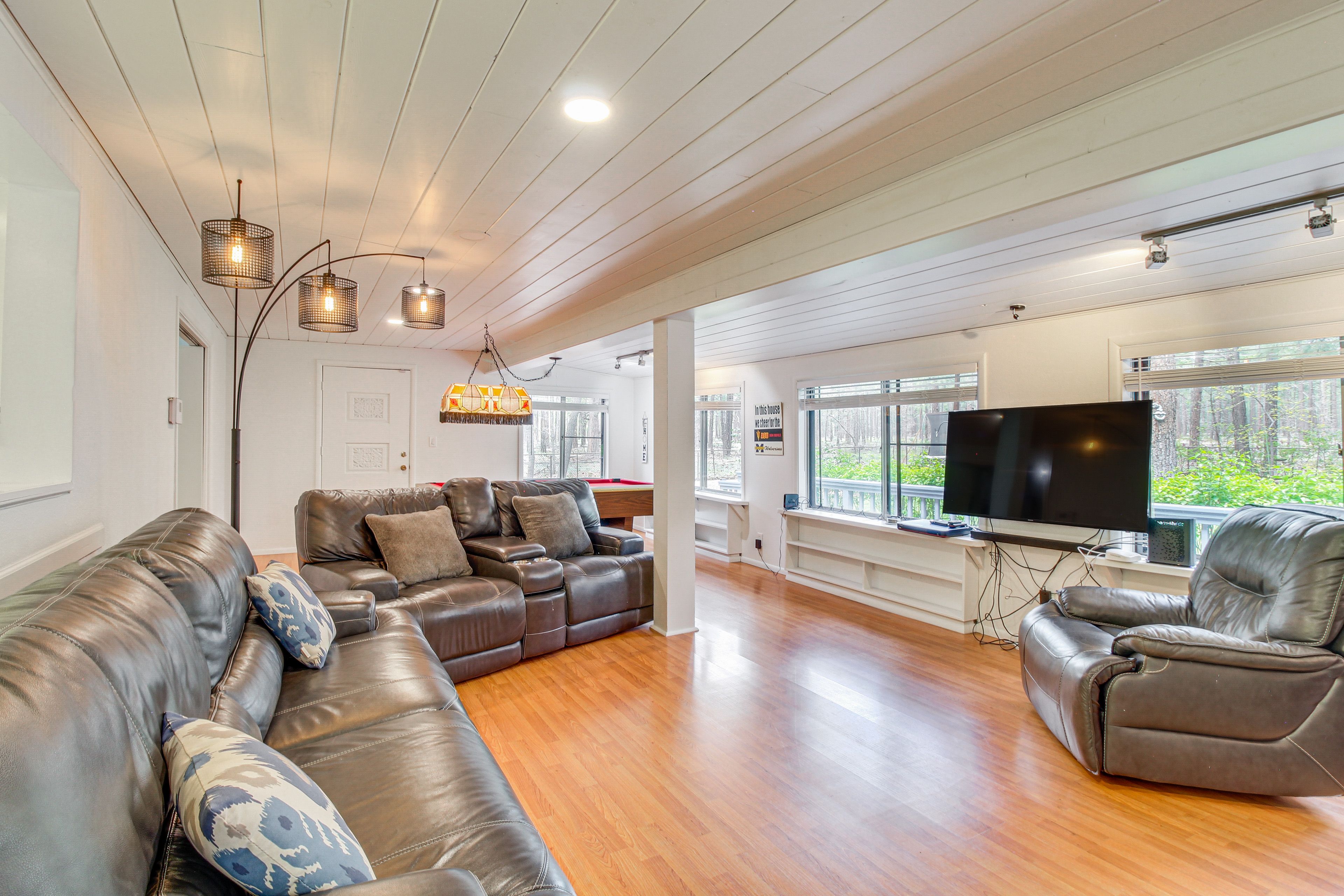 Family Room | Flat-Screen TV | Wood-Burning Stove