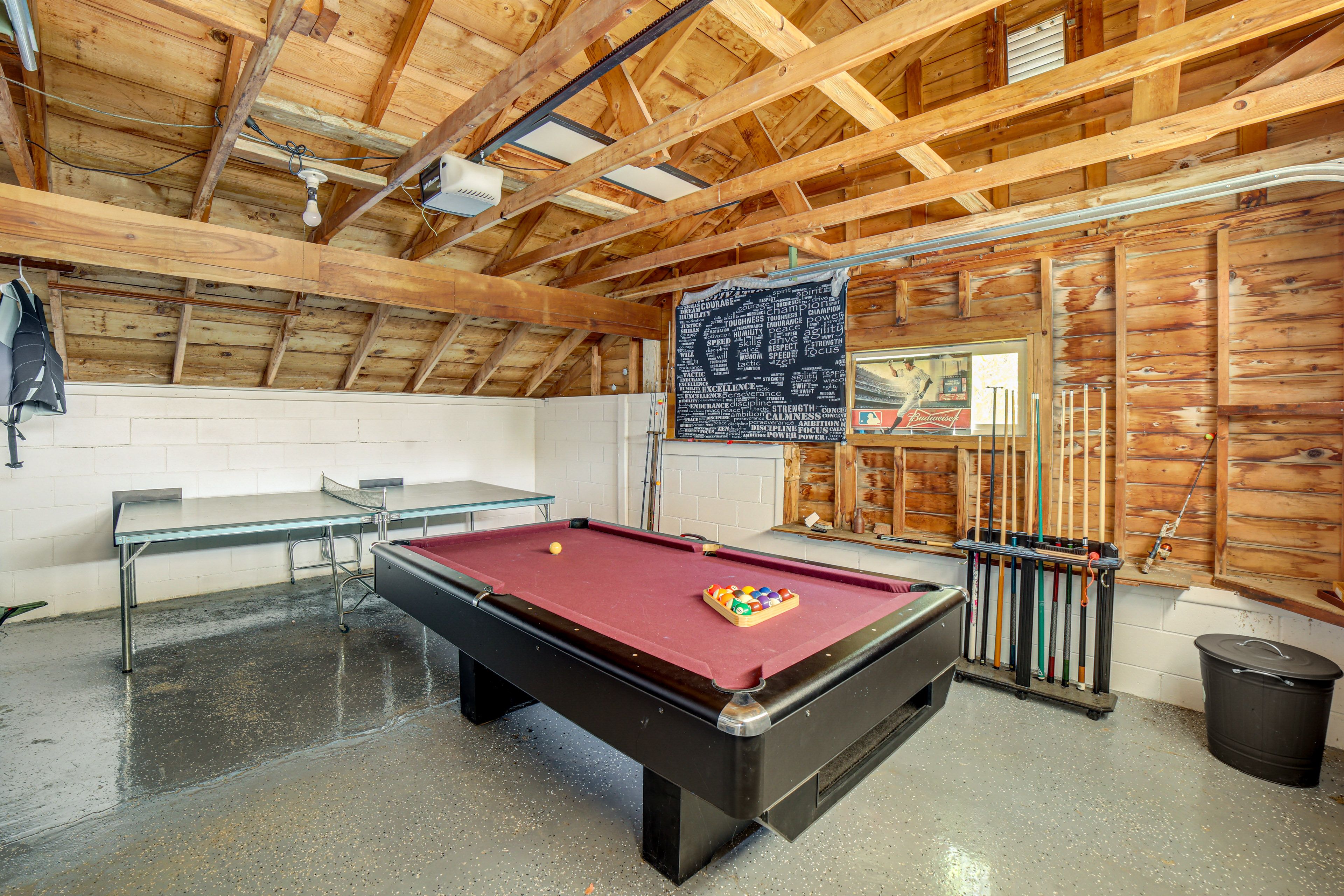 Garage | Game Room | Ping-Pong Table | Pool Table | Video Arcade Machine