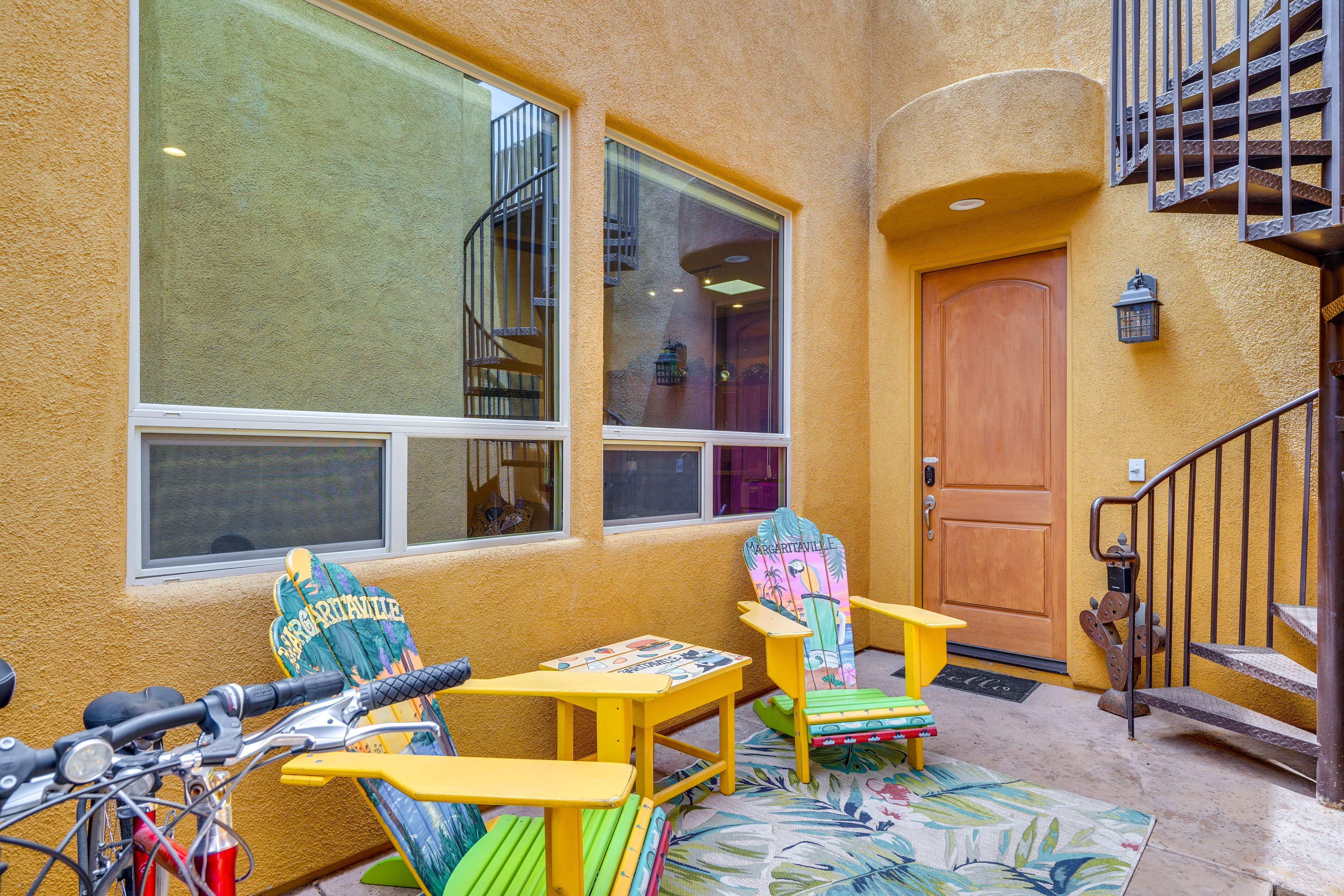 Private Courtyard | Front Entrance | Stairs to Terrace