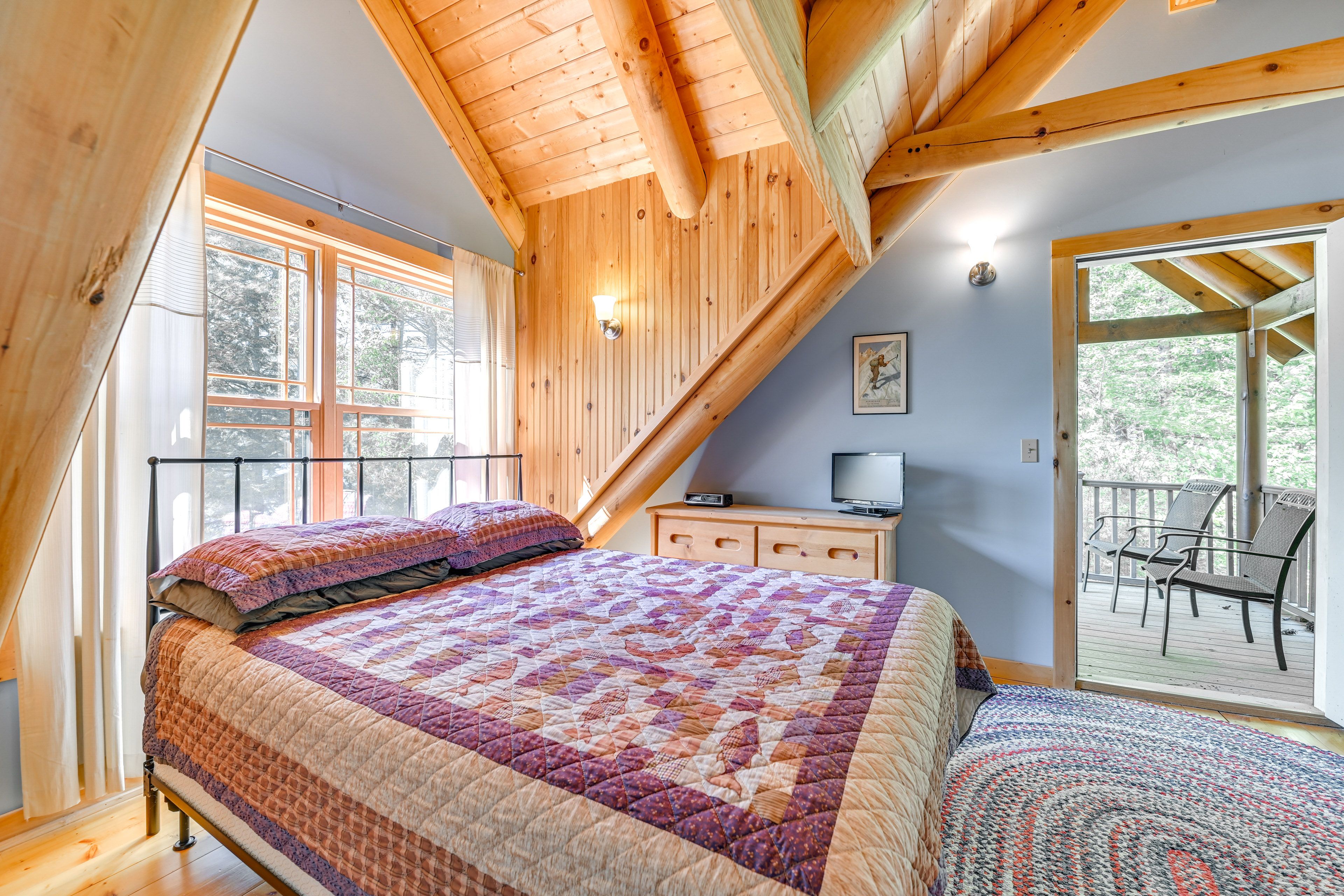 Bedroom 1 | Upper Level | Queen Bed | Deck Access | Linens Provided