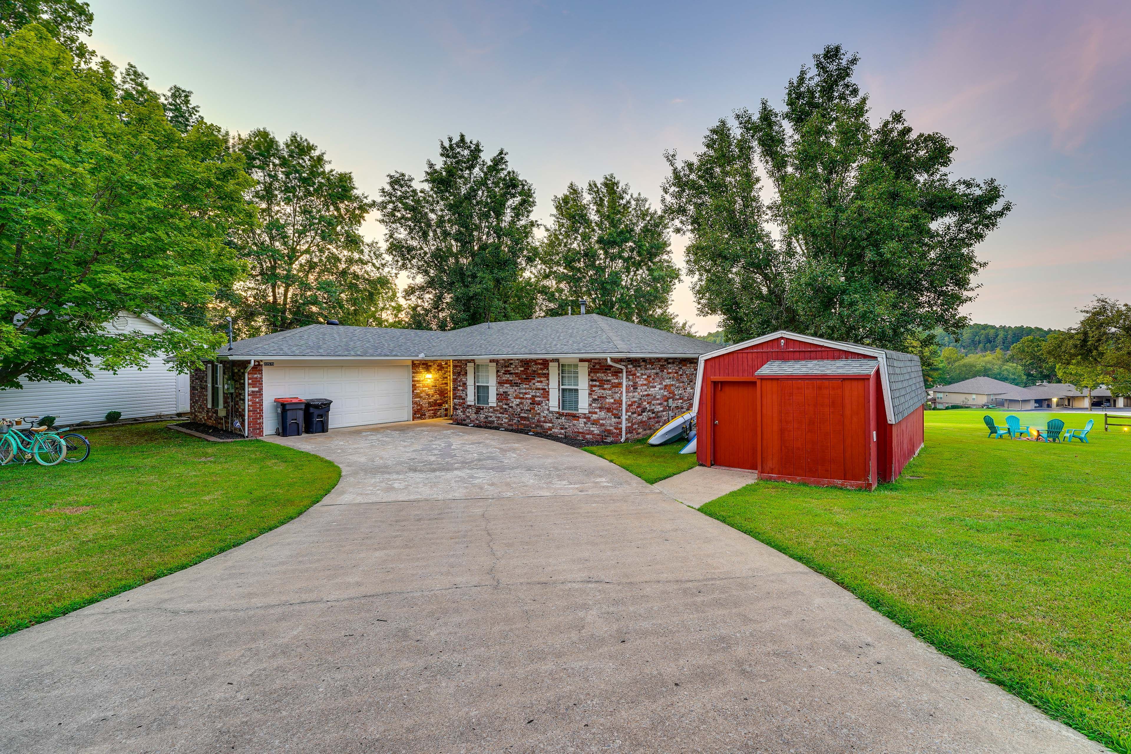 Exterior | Spacious Yard w/ Fire Pit