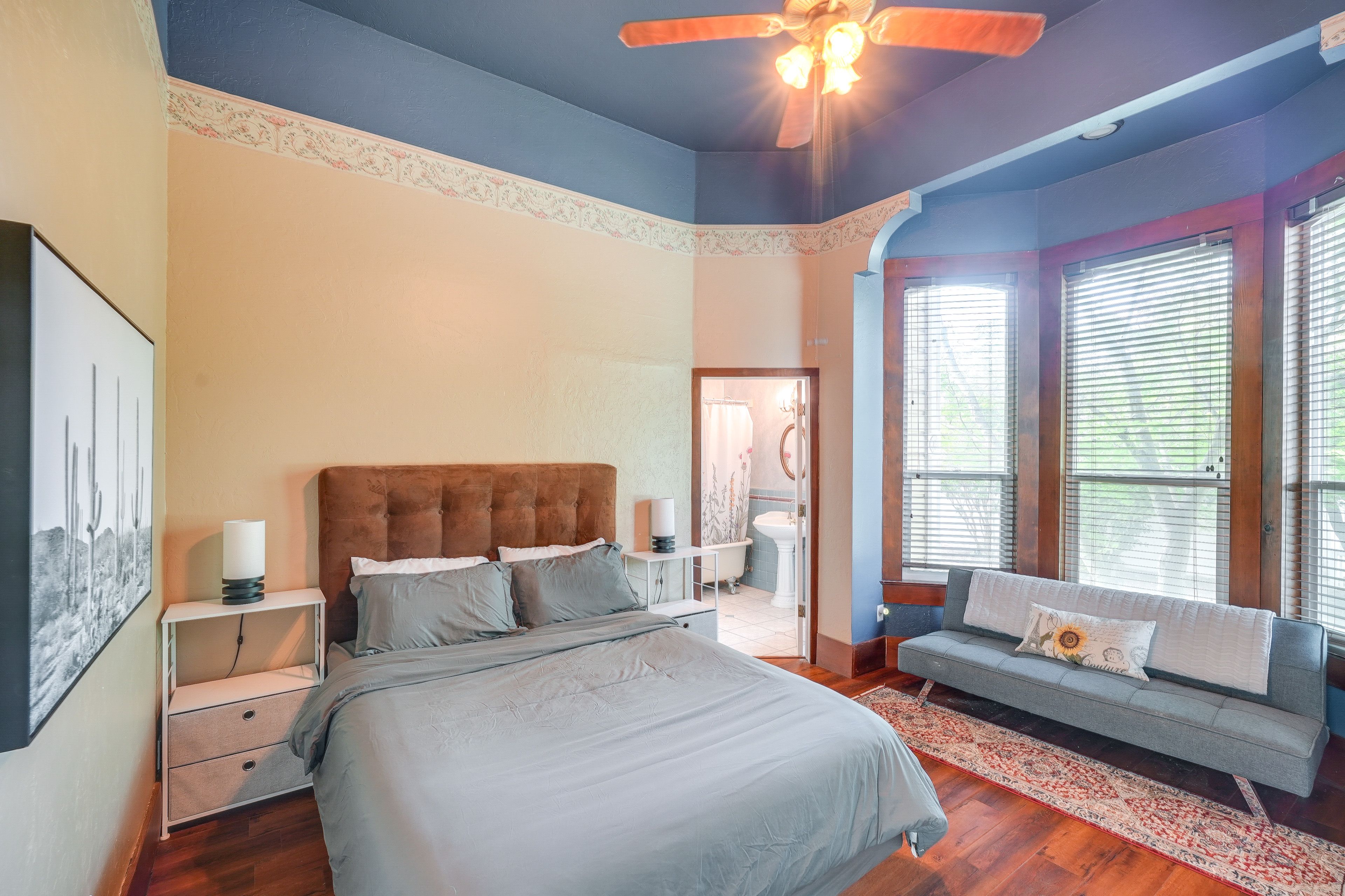 Bedroom 1 | 1st Floor | Queen Bed | Twin Sleeper Sofa