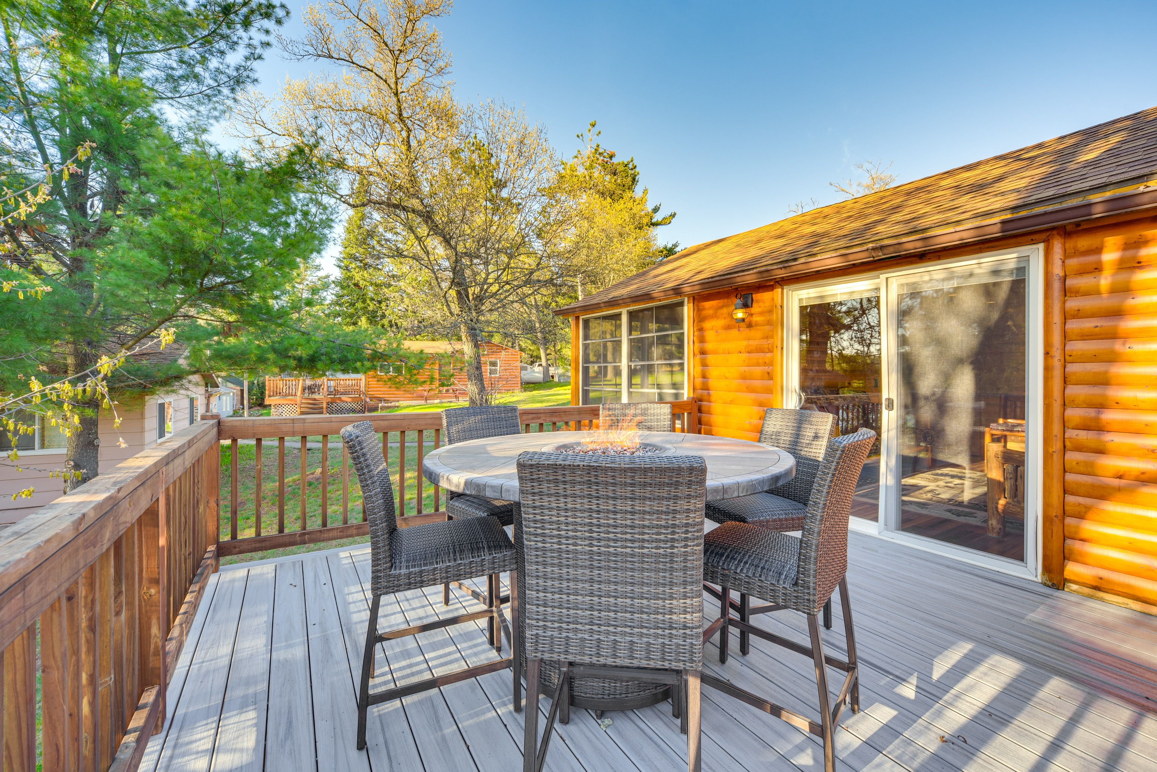 Deck | Outdoor Dining Area | Lake View | Gas Fire Pit | Porch Swing