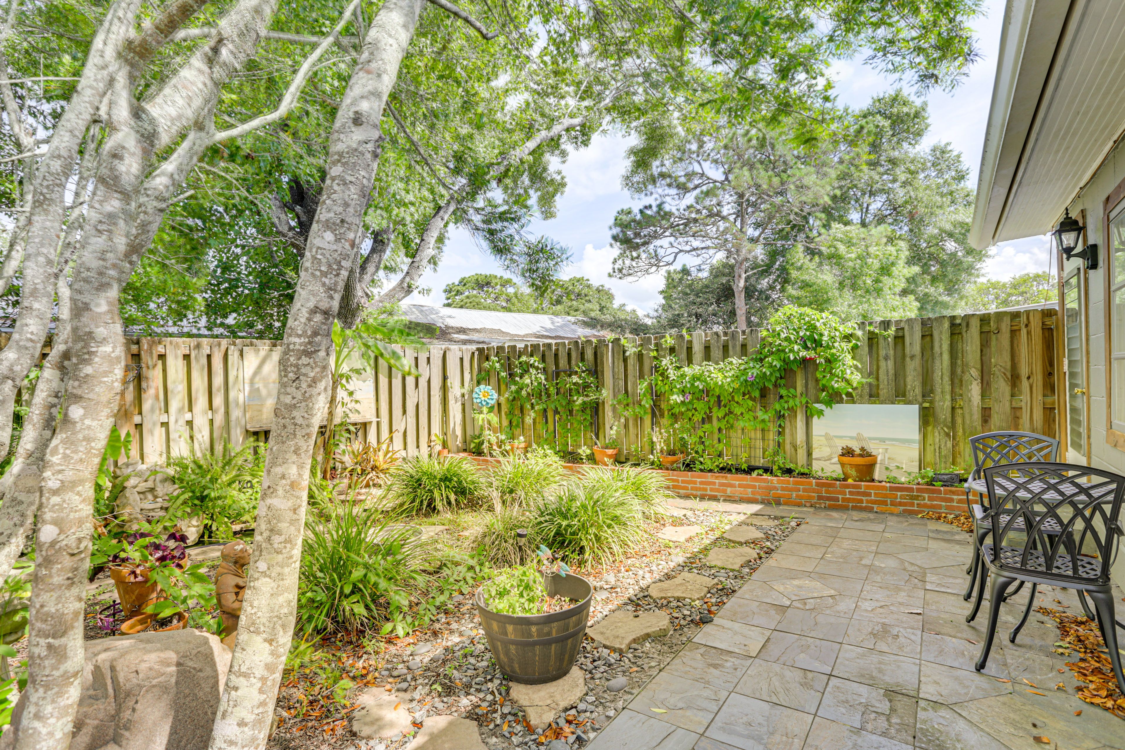 Cottage Exterior | Garden | Fenced Backyard