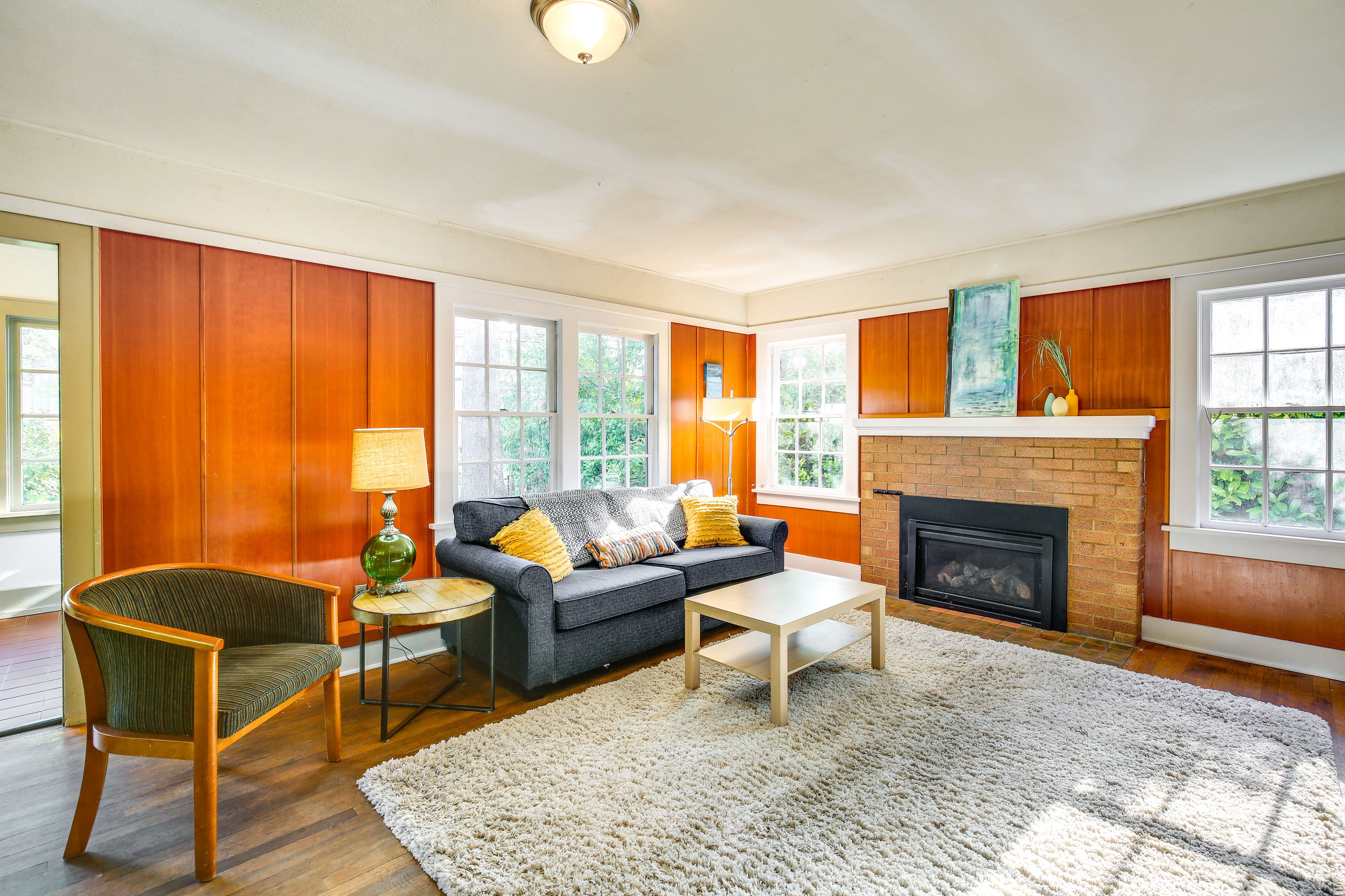 Living Room | Fireplace | Smart TV | 1st Floor