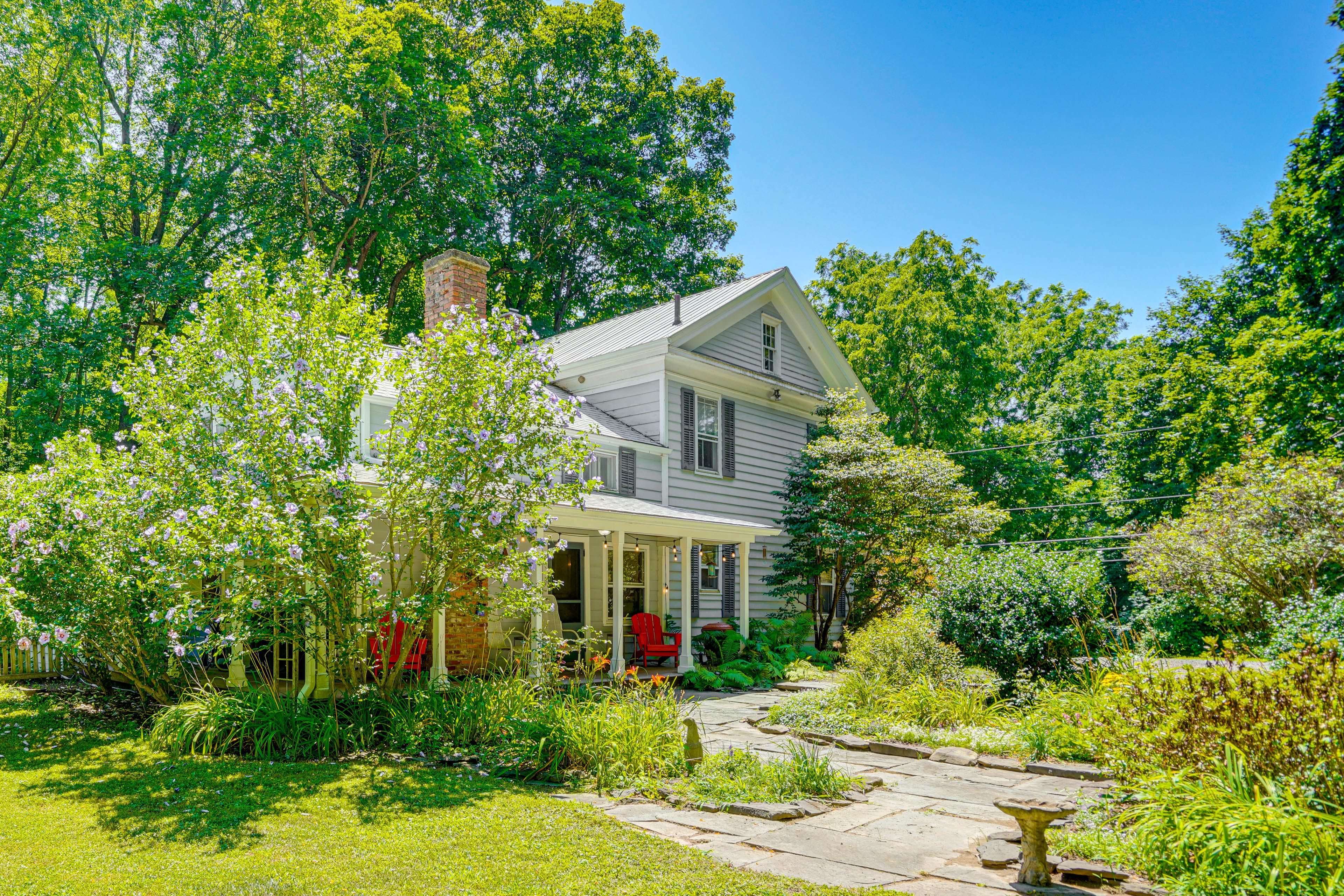 Catskills Vacation Rental | 4BR | 2BA | 2,200 Sq Ft | Stairs Required
