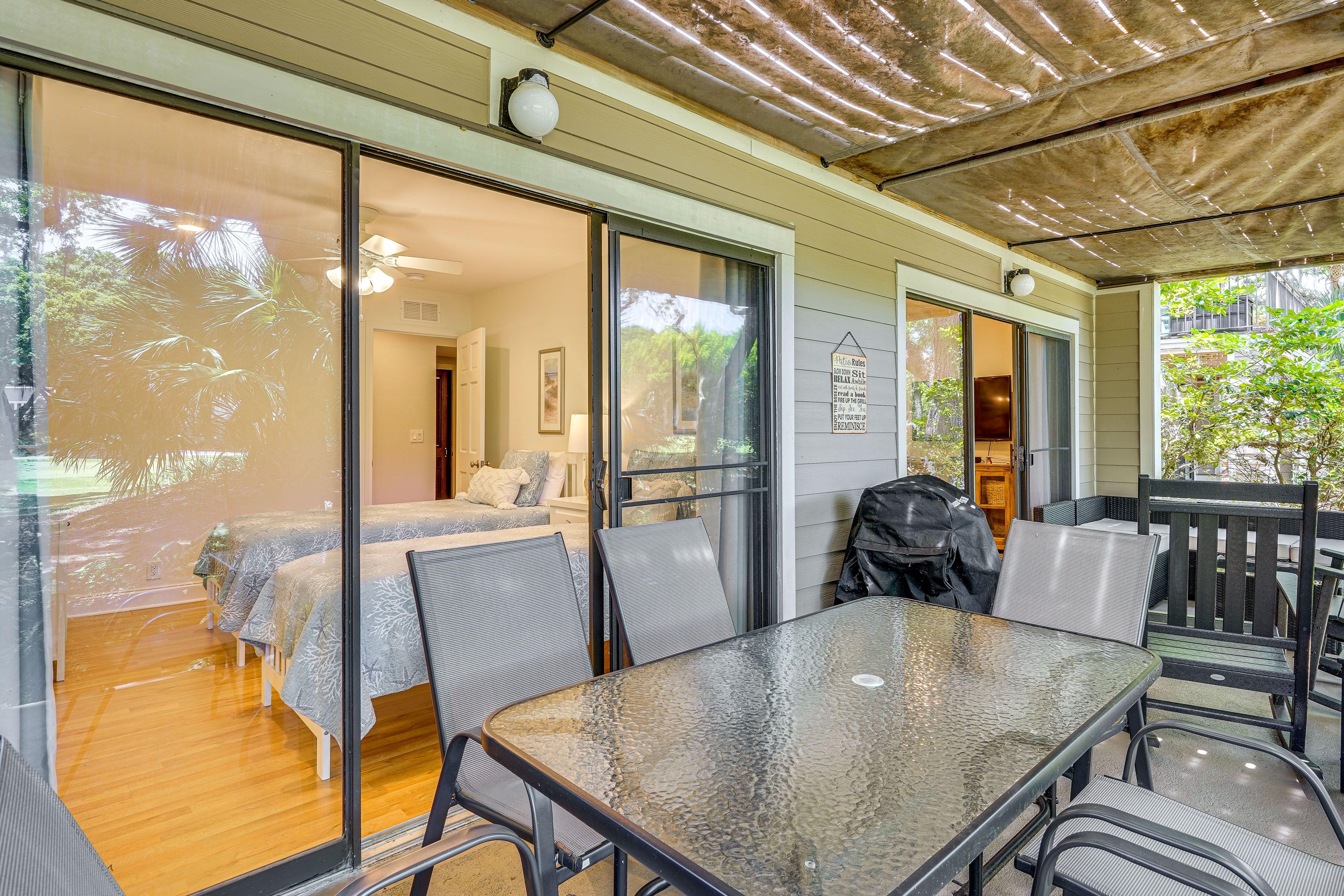 Covered Patio | Dining Area | Electric Grill